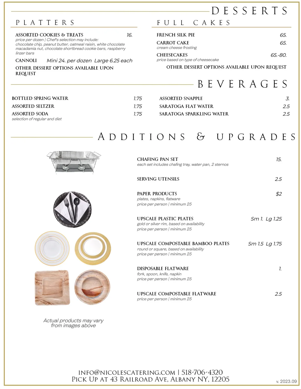 EXPRESS MENU — Nicole's Catering