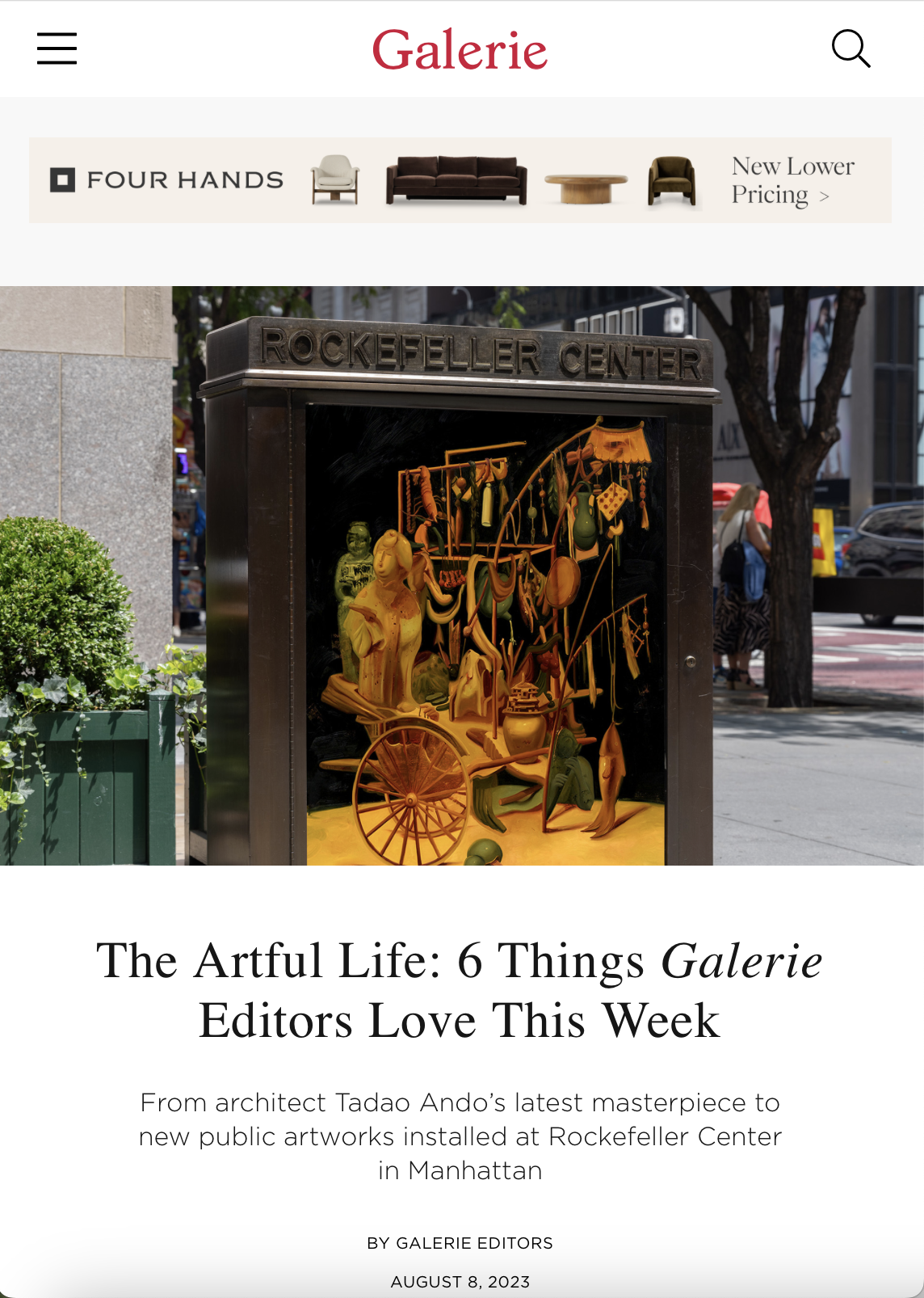The Artful Life: 6 Things Galerie Editors Love This Week - Galerie
