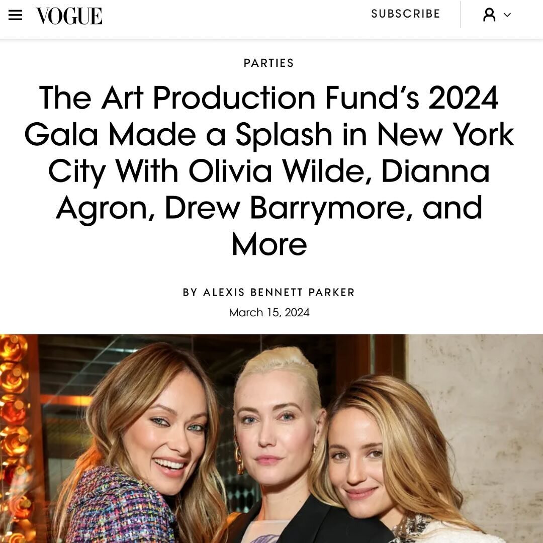 Art Production Fund 2024 Cruise Gala making waves in the news! 🌊⚓️

&ldquo;Casey Fremont and Kathleen Lynch, the nonprofit&rsquo;s directors, provided opening remarks to begin the fund-raiser, which raised over $850,000. A live auction was then led 