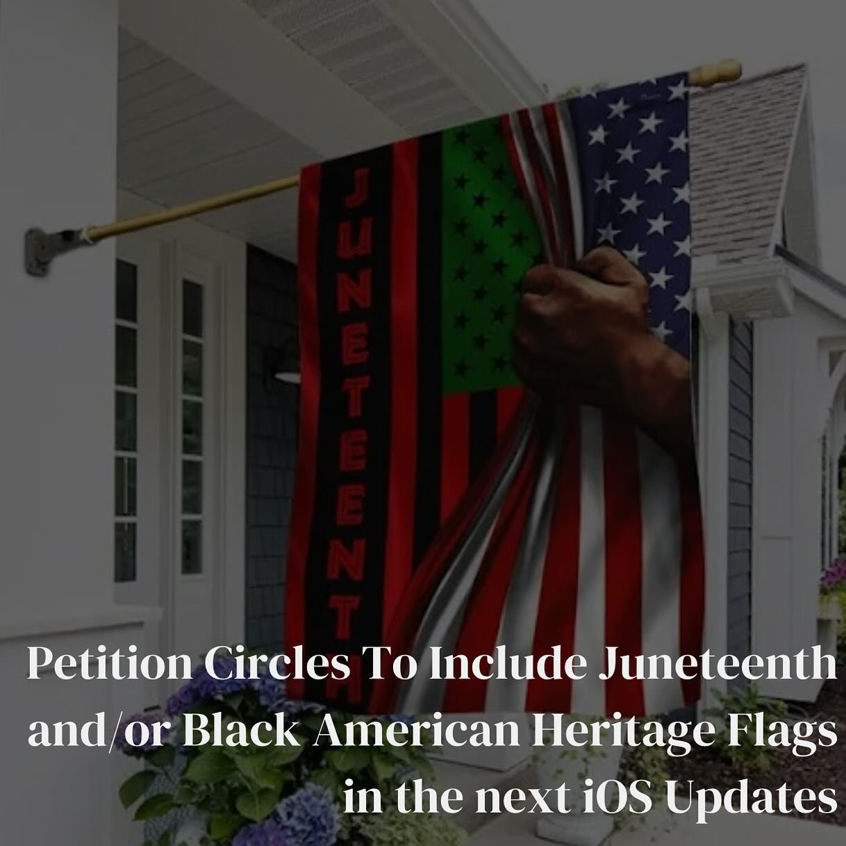 🚨 As Juneteenth approaches, it&rsquo;s time to push for real representation! 

A petition is gaining traction to add the Juneteenth Flag and the Black American Heritage Flag to the next iOS update.

Click the link in our bio to sign and show your su