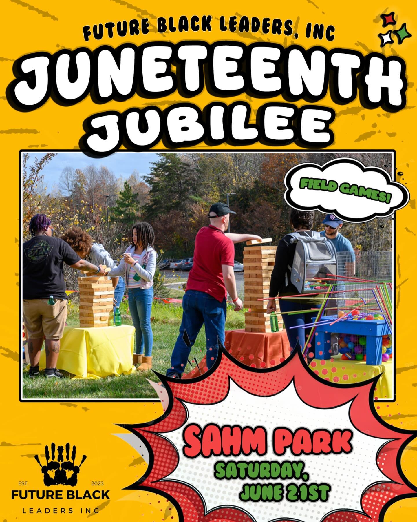 Get ready for the ultimate summer field day at the 6th Annual Juneteenth Jubilee!
June 21 | 3&ndash;7PM | Sahm Park

We&rsquo;re bringing the heat with:
	&bull;	Team competitions &amp; field day games
	&bull;	Music, food, and vendors
	&bull;	AND acce