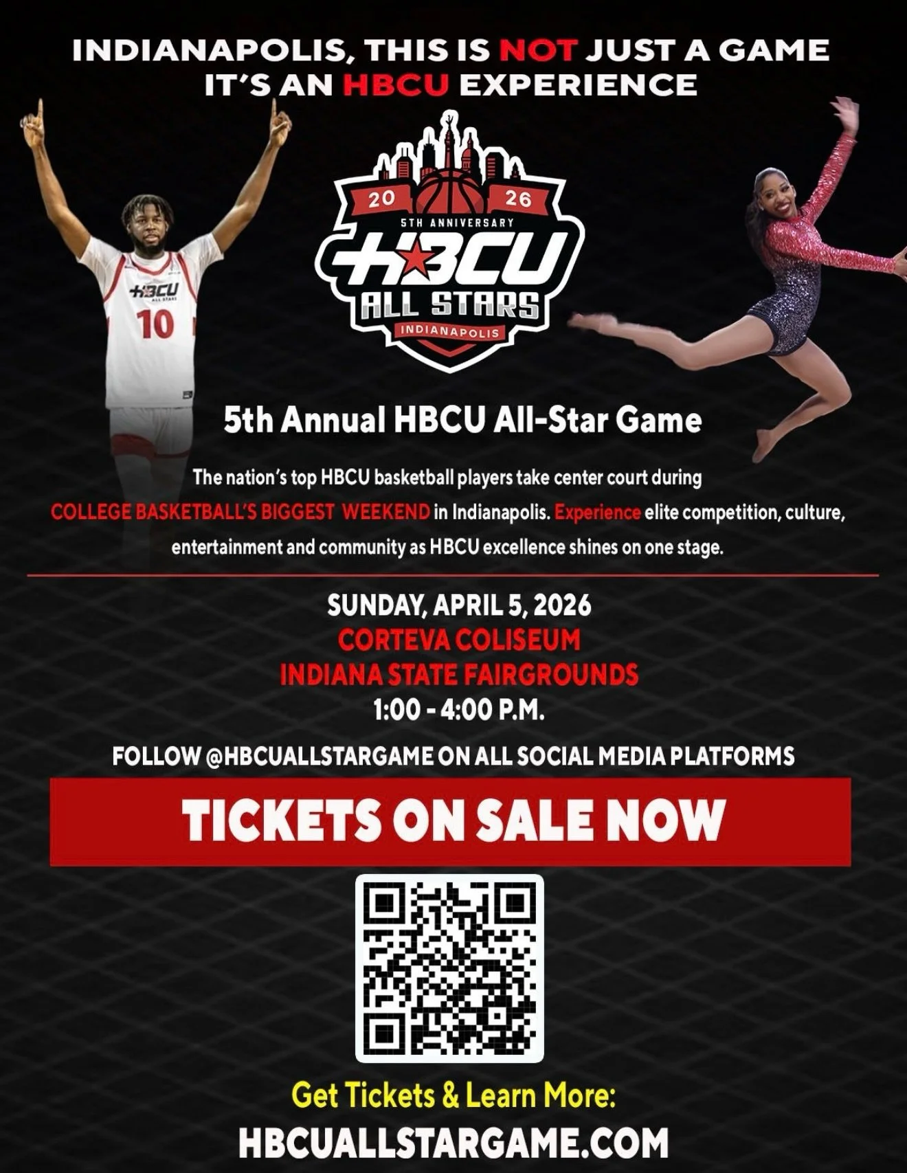 🏀✨ Indianapolis, get ready for an HBCU EXPERIENCE!

The 5th Annual HBCU All-Star Game Weekend is coming to Indy April 2&ndash;5, bringing together the nation&rsquo;s top HBCU basketball talent, culture, community, and unforgettable events.

From you