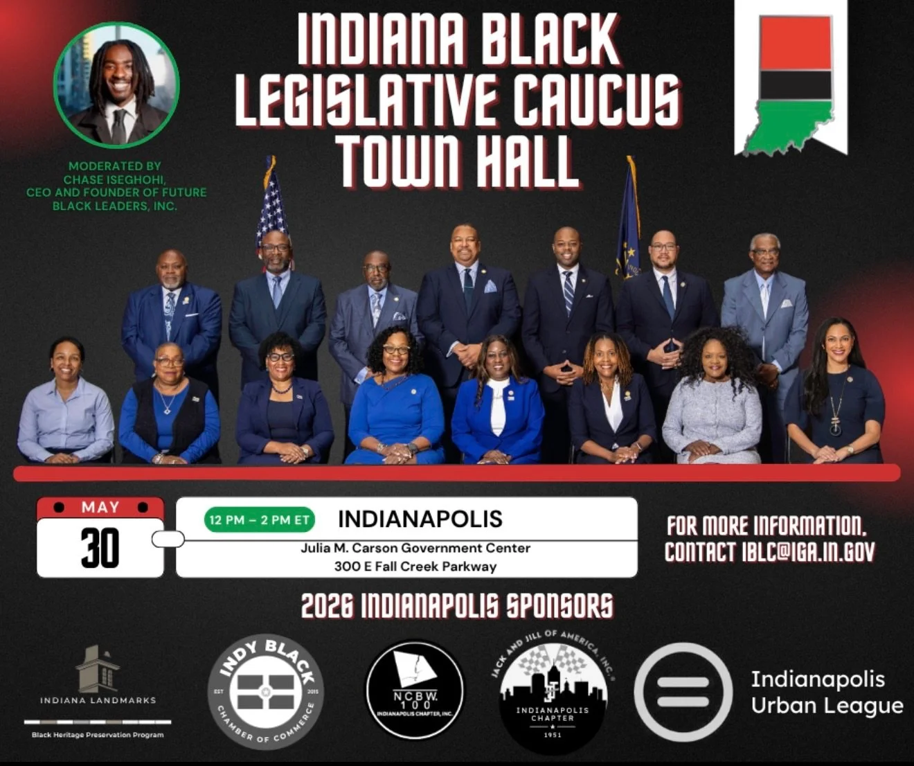 🗣️ COMMUNITY CONVERSATION. CIVIC ENGAGEMENT. LEADERSHIP.

Tomorrow, Future Black Leaders, Inc. is proud to join the Indiana Black Legislative Caucus for the Indianapolis stop of its Statewide Town Hall Tour.

This event will provide community member