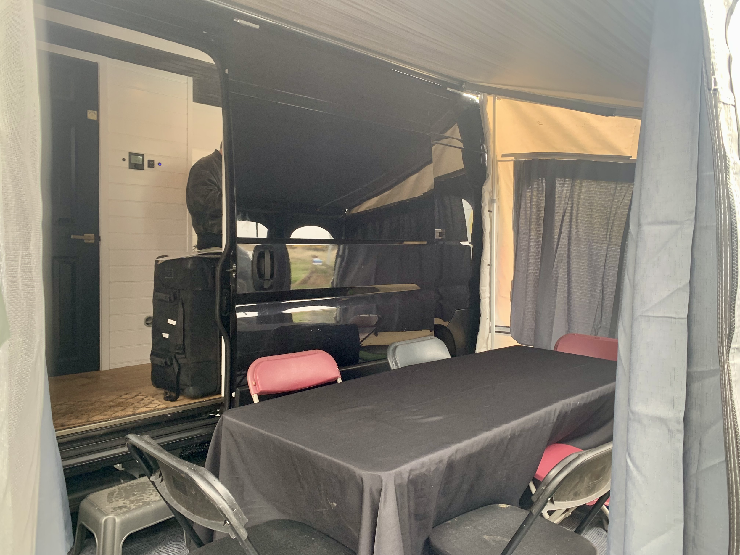 Privacy room with table and chairs