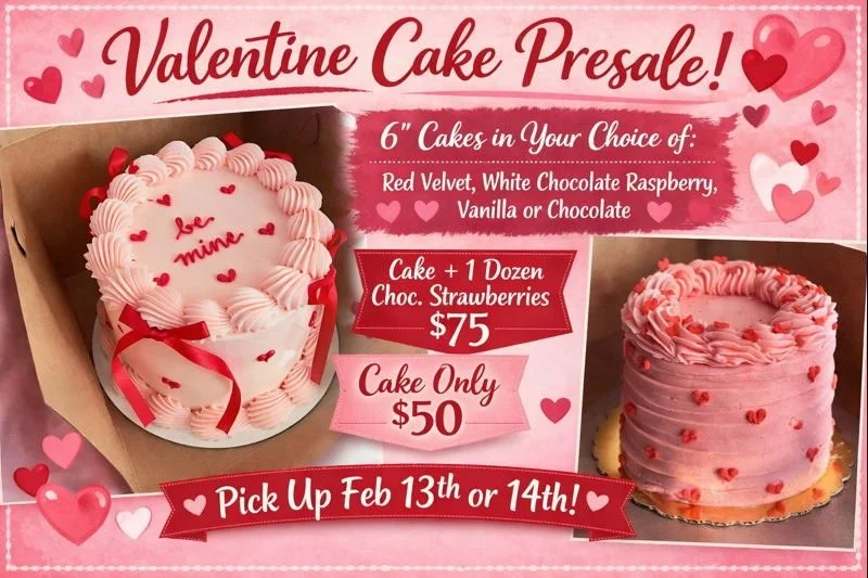 Valentine Cake with Strawberries