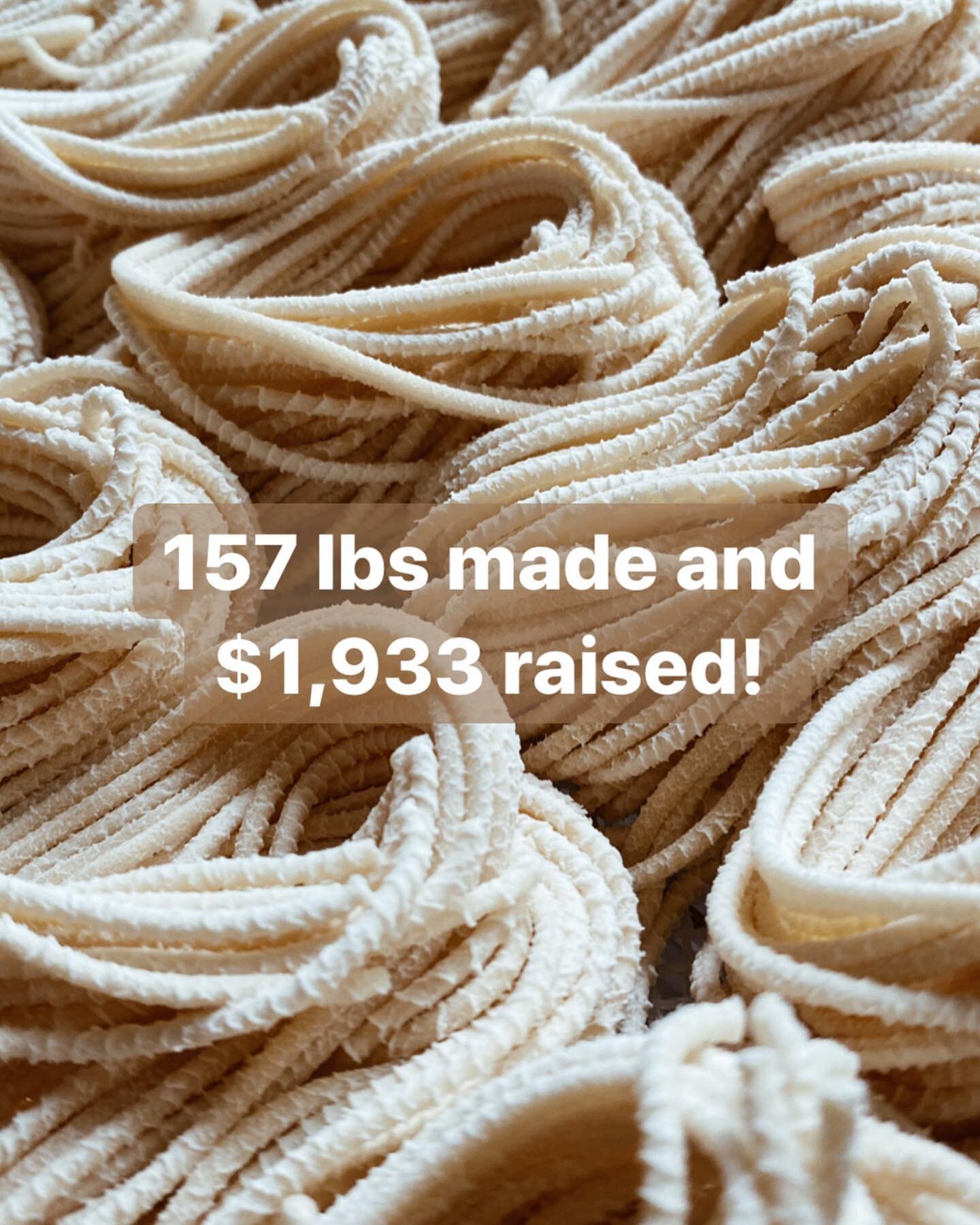 We made it!! Thank you to everyone that has ordered some spaghetti this month. With the help of everyone&rsquo;s generosity and stomachs, we were able to raise $1,933 throughout June in support of Black lives. Black Visions Collective is no longer ac