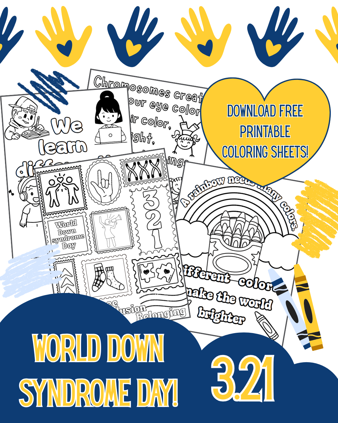 World Down Syndrome Day Coloring Sheets