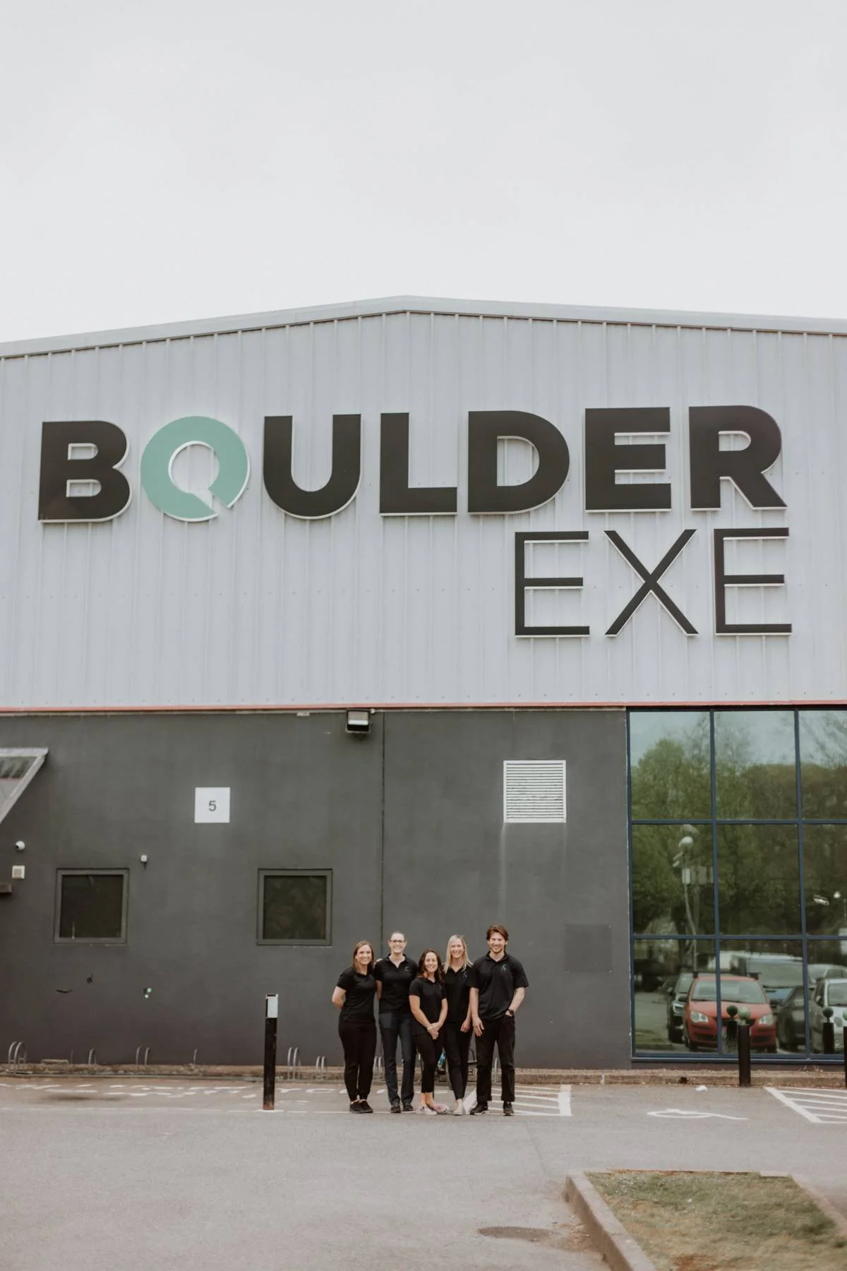 The team from Quay Kinetics Physio standing outside Boulder Exe