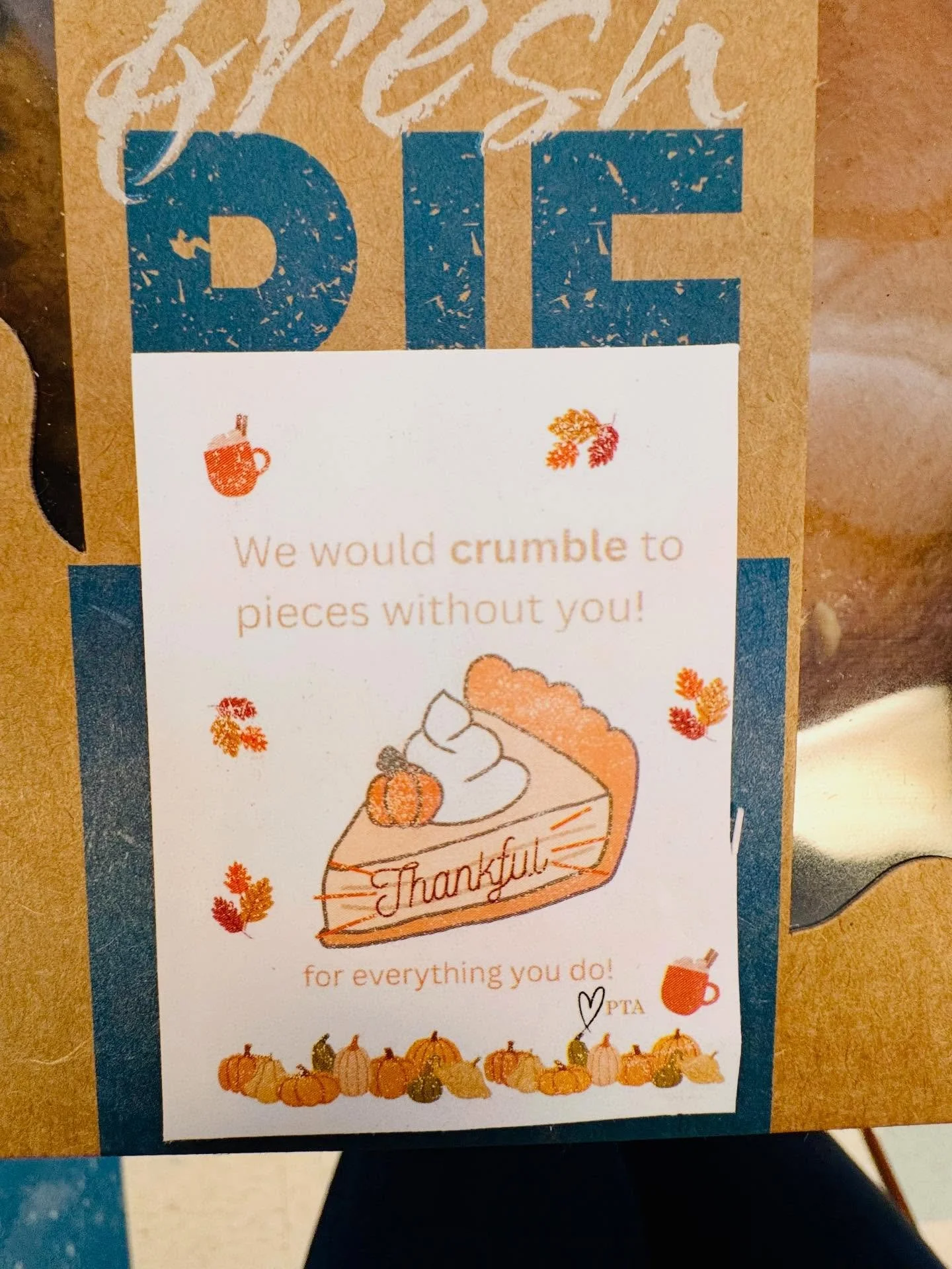We would CRUMBLE to pieces without you! We are so thankful for our teachers and staff at Masonboro! 🥧 

Thank you to everyone who donated pies for our staff. We hope you all have a Happy Thanksgiving!