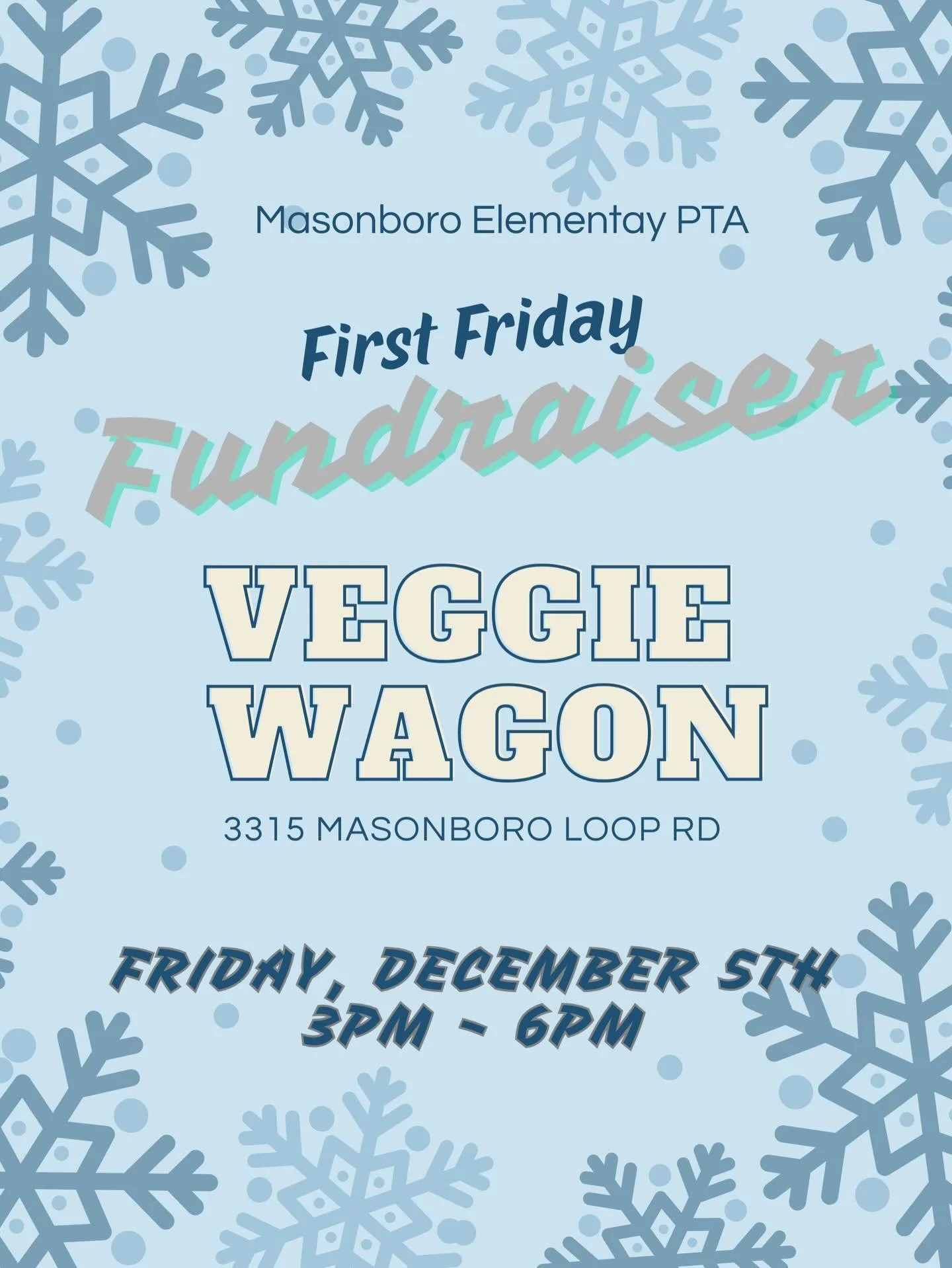 We hope you can join us from 3-6 PM today! ❄️