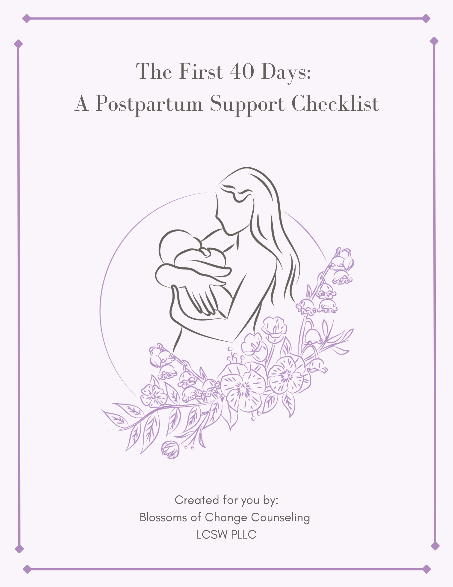 The First 40 Days: A Postpartum Support Checklist