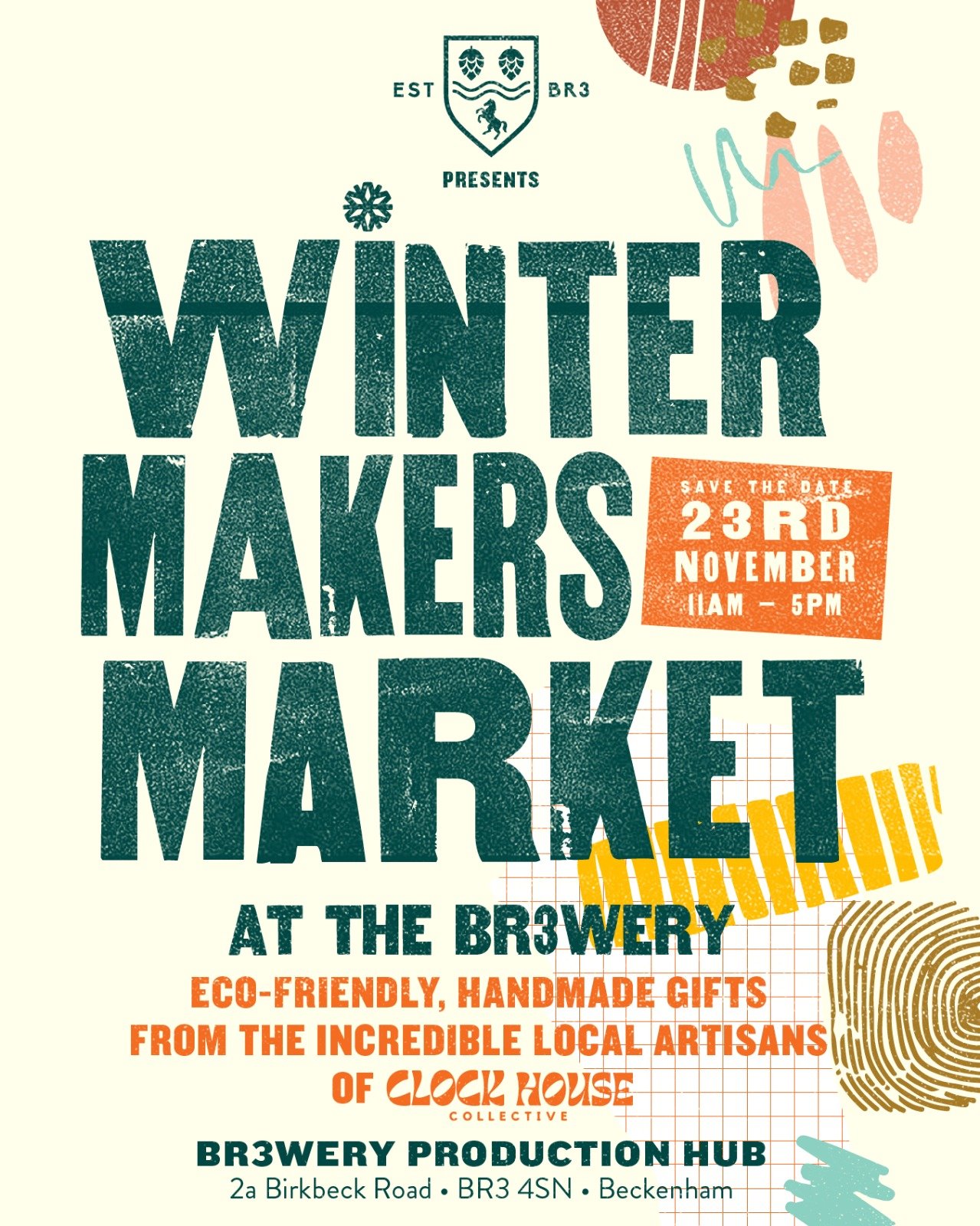 Winter Makers Market at The Br3wery
Sat 23rd November 2024