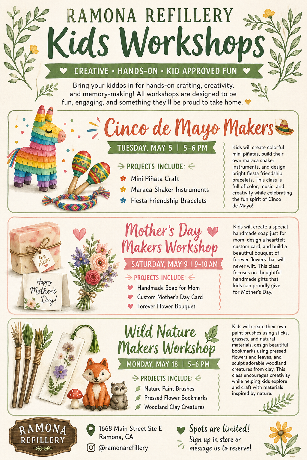 Kids DIY Make & Take Workshops