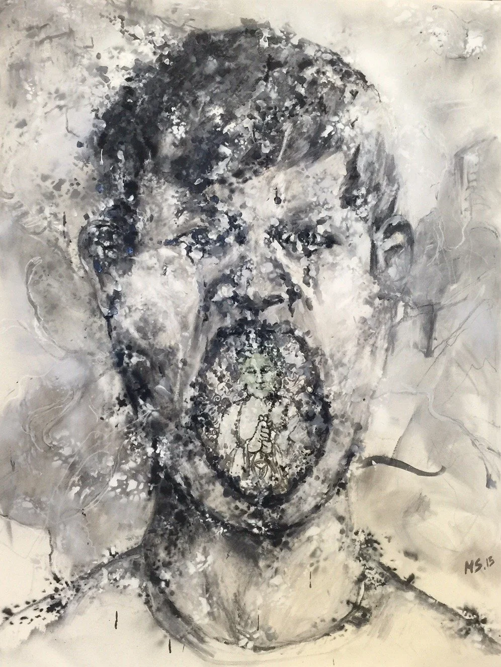 Minshik, 2015.
Oil on canvas. 60 in. x 48 in.