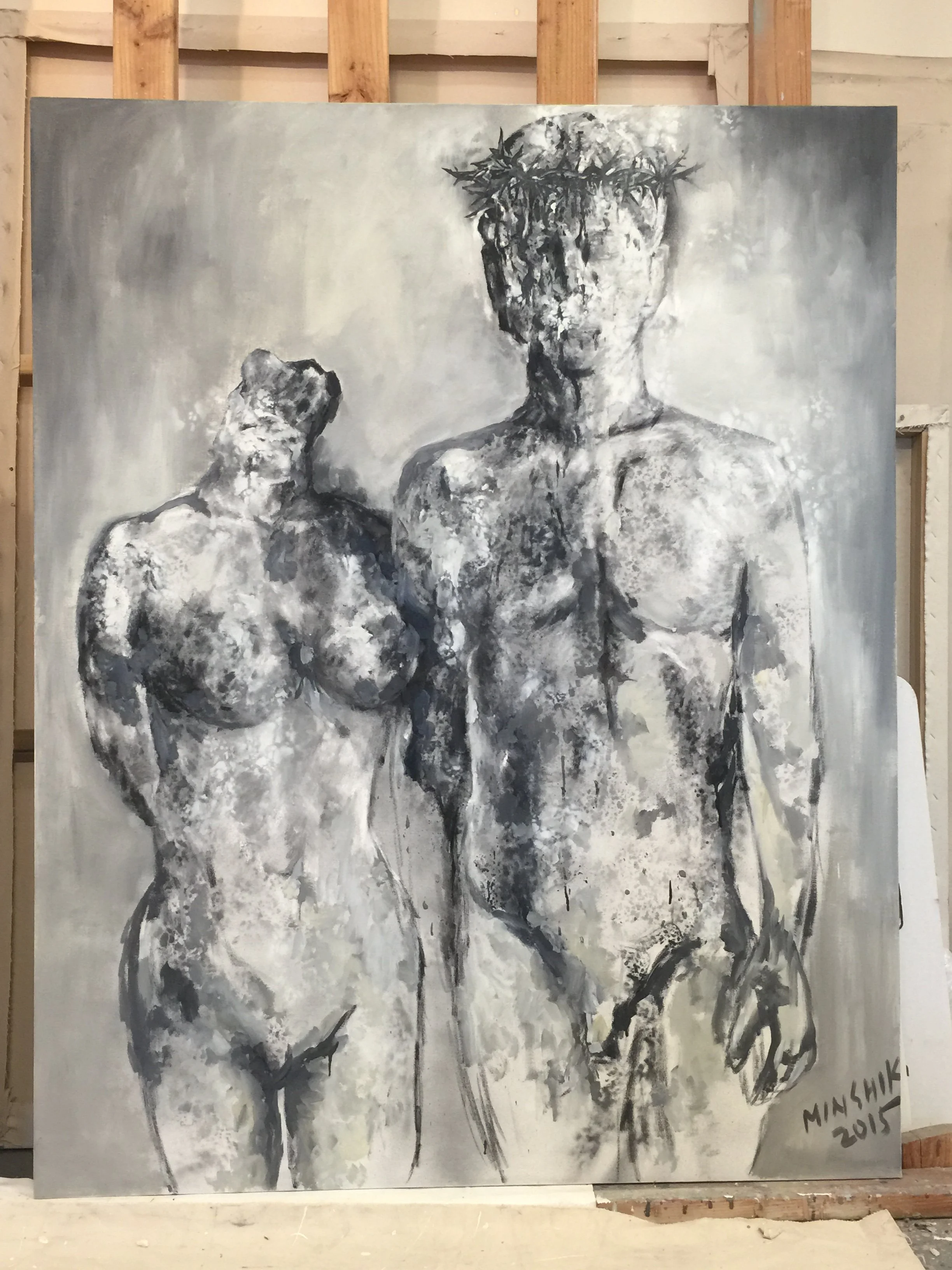 M and Y, 2015.
Oil on canvas. 65 in. x 50 in.