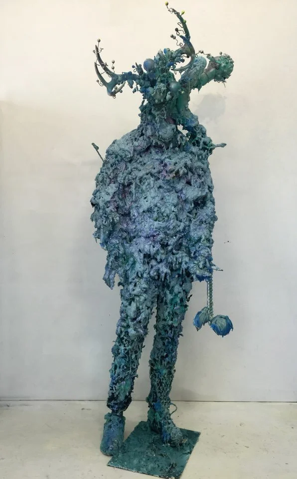 Dragon Above the Antelope Man’s Head, 2015
Foam, plaster, epoxy clay, acrylic, spray paint, recycled objects
 82 × 36 × 28 in
