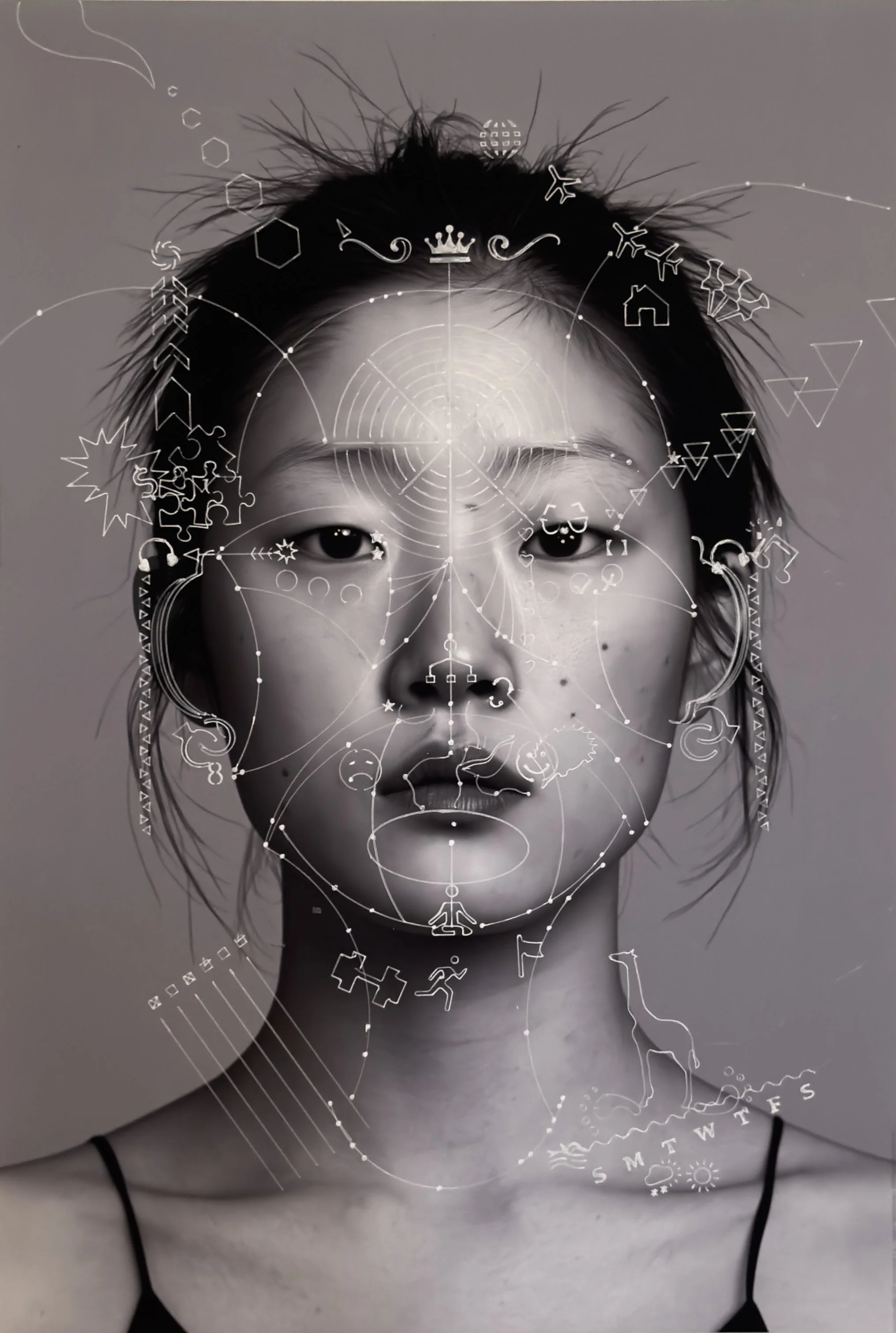 May, 2026, Acrylic pen on inkjet-printed archival paper 19 x 13 in.
