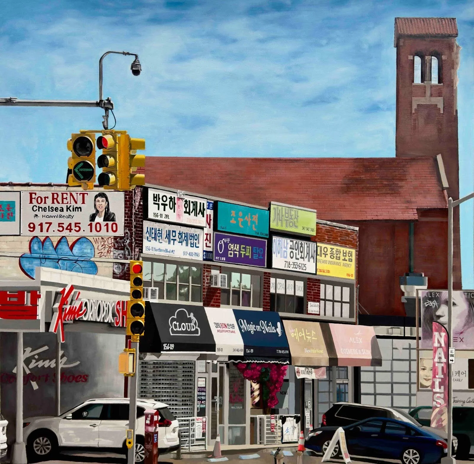 156 Street Northern, 2025 acrylic on canvas 48 x 60 inches