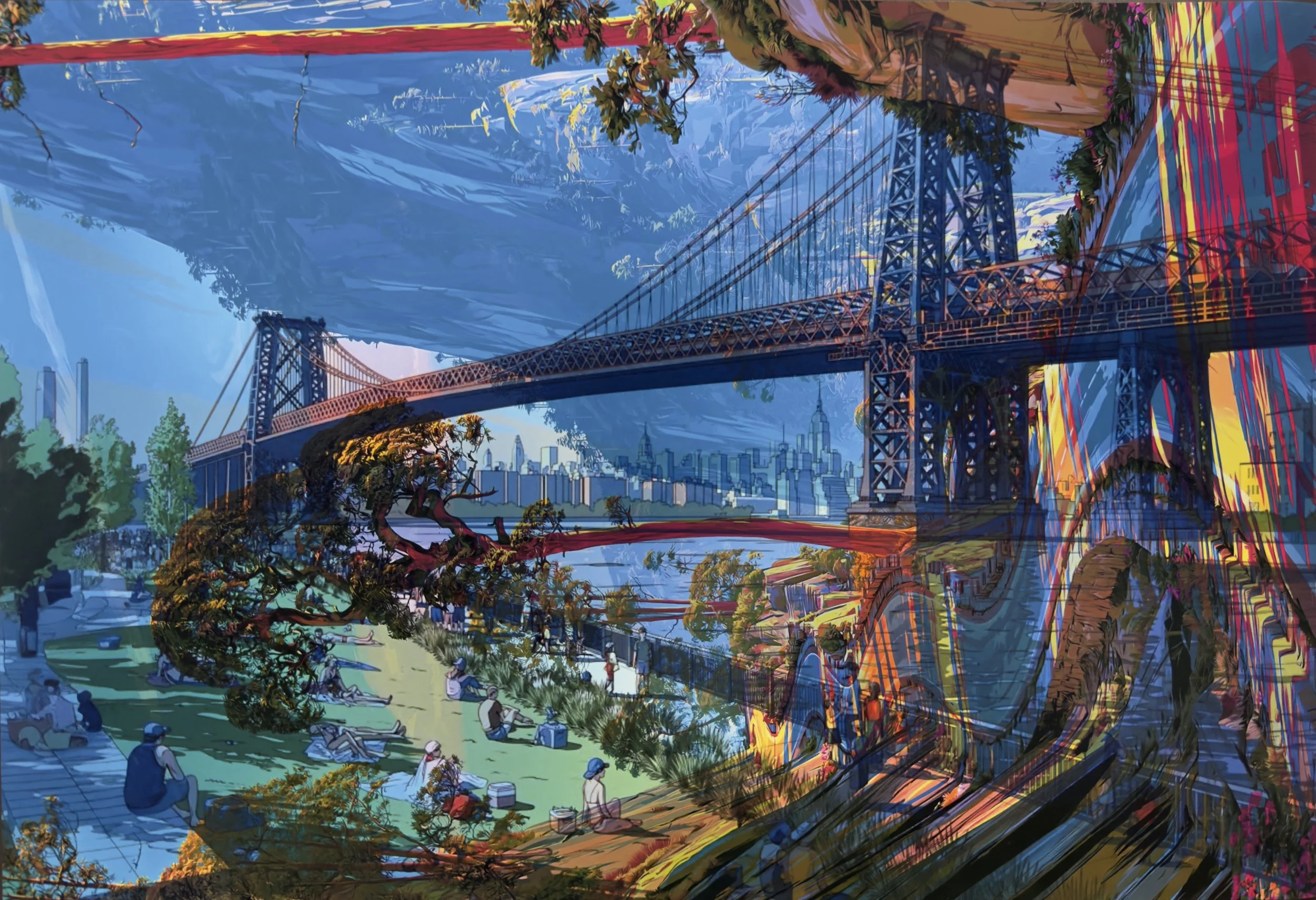  Off/On, Williamsburg Bridge, 2025, Inkjet print on paper, 13 × 19 in.