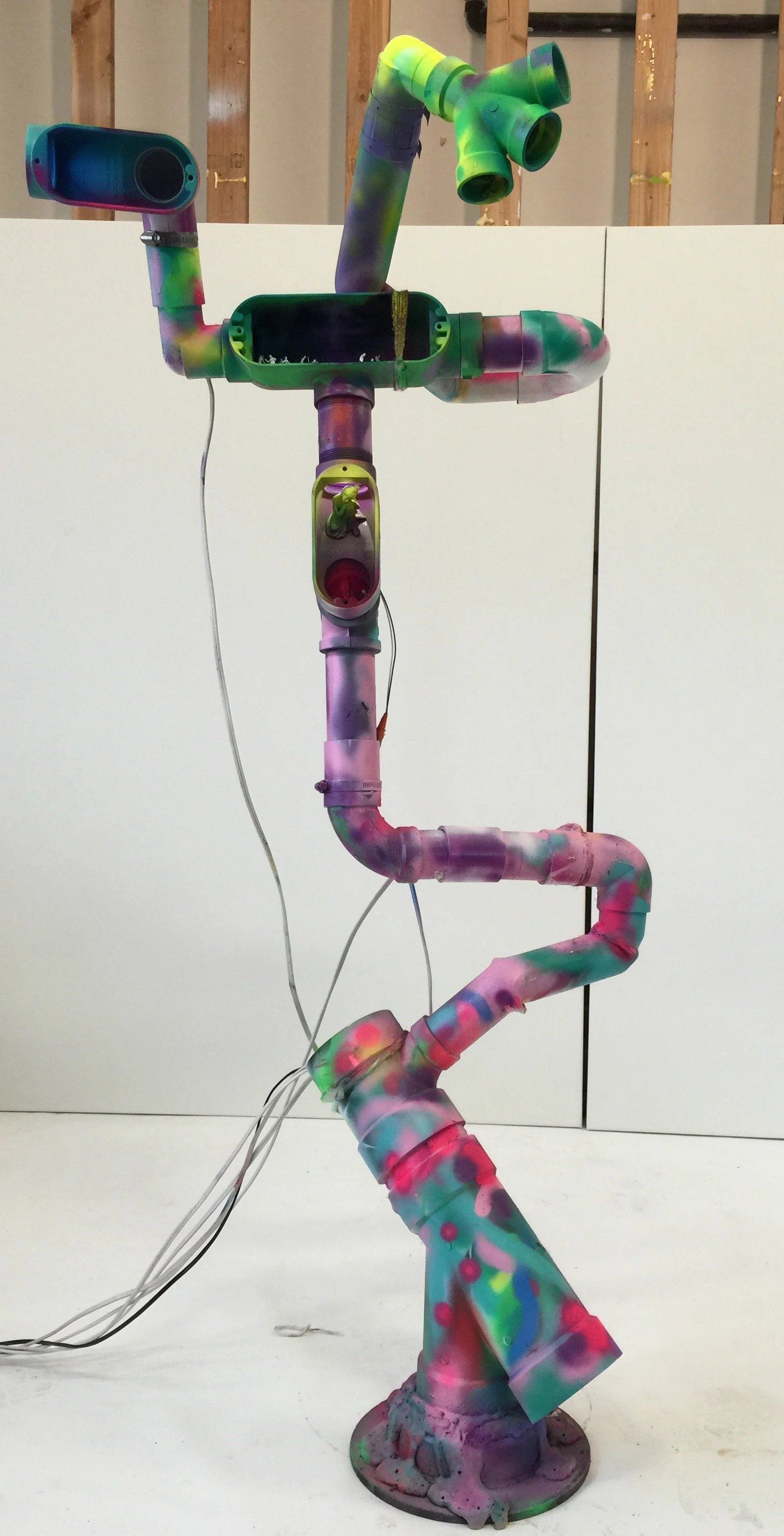 The Narrow Tunnel , 2017
Mixed media, 82 x 24 x 14 in 