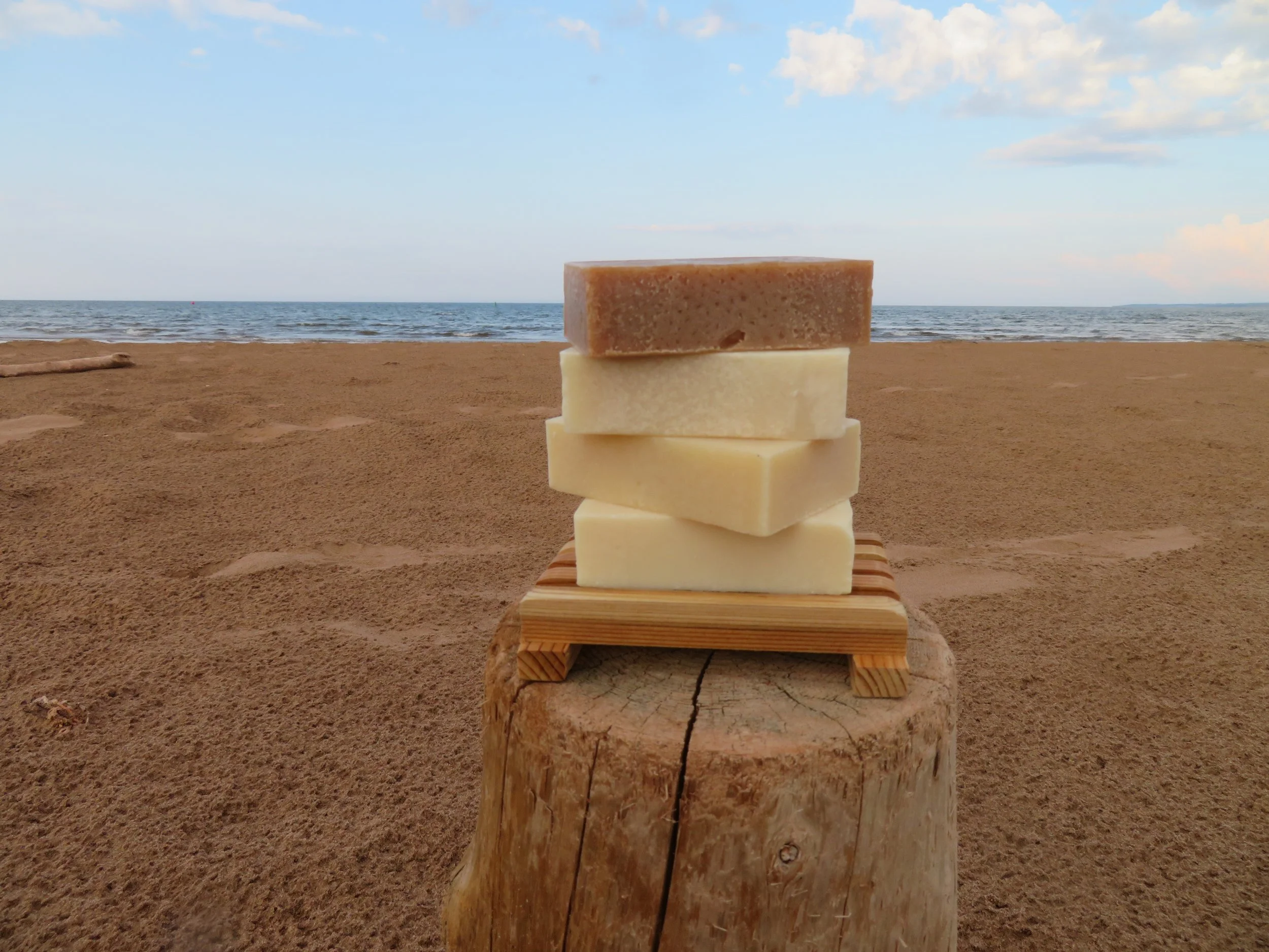 Stack of Soap Bars on a Post.JPG