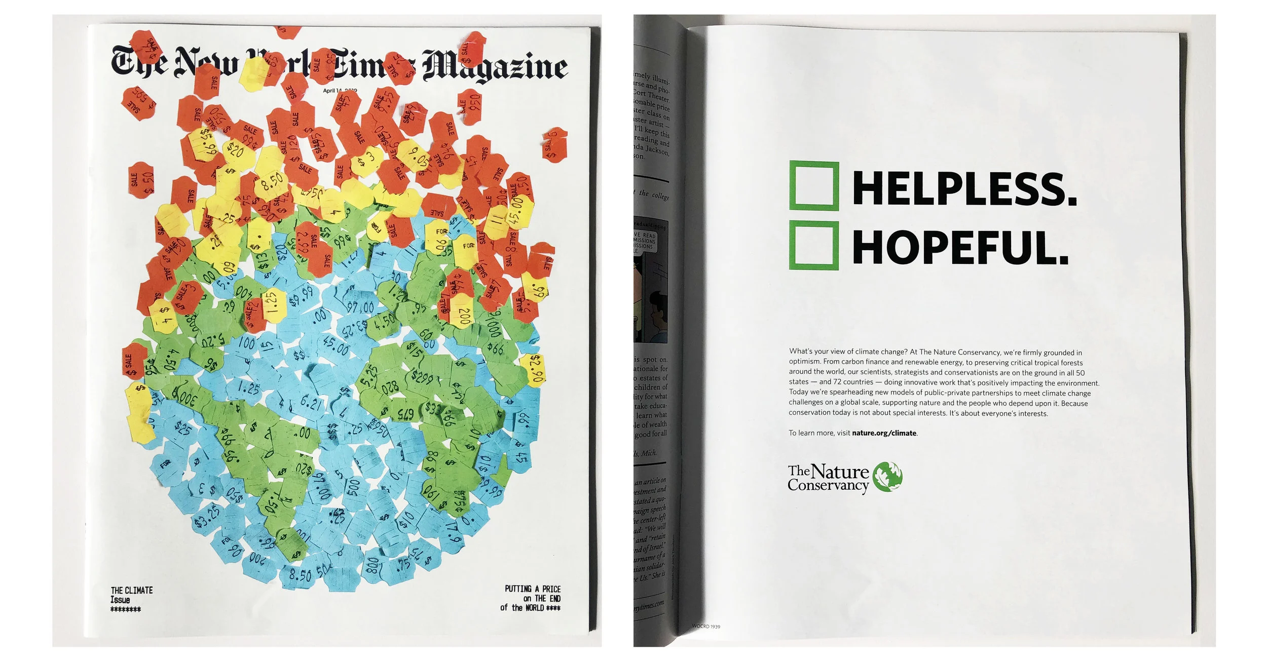  New York Times Magazine ad Climate Issue 4.14.19 