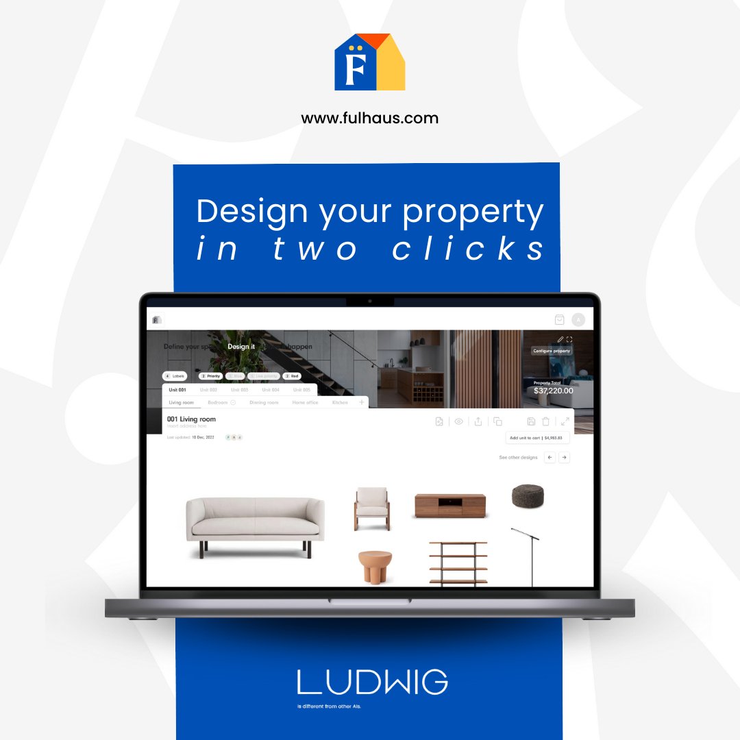Ludwig AI can offer a real-world solution, and you can design your property in a few clicks with a marketplace which we've built, with hundreds of thousands of buyable goods. 🖥️🦾 

Try now our AI-powered property design platform here: fulhaus.com/m