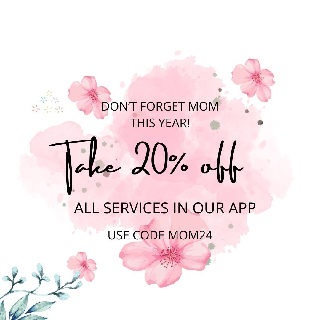 🌸 Happy Mother's Day! 🌸 Treat yourself or the special moms in your life to some well-deserved self-care with 20% off all services in our app! From laser hair removal to body shaping, intimate wellness, and more, we've got you covered. Because every