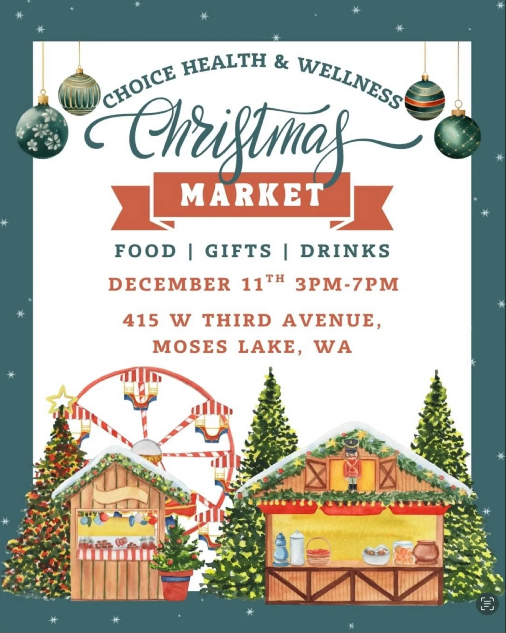 ✨🎄It really is the most wonderful time of the year!🎄✨
Join us for Choice Health &amp; Wellness&rsquo; Christmas Market! It&rsquo;ll be a festive day filled with local vendors (some of whom have been tagged above!⬆️), holiday shopping, sweet treats,
