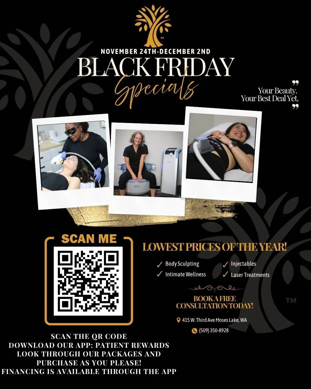 It&rsquo;s the most wonderful time&hellip; to save big at Choice Health &amp; Wellness!
Our Black Friday Sale runs Nov 24 &ndash; Dec 2, and we&rsquo;re giving you 25% OFF favorites across the clinic.
Level up your glow, refresh your routine, or grab