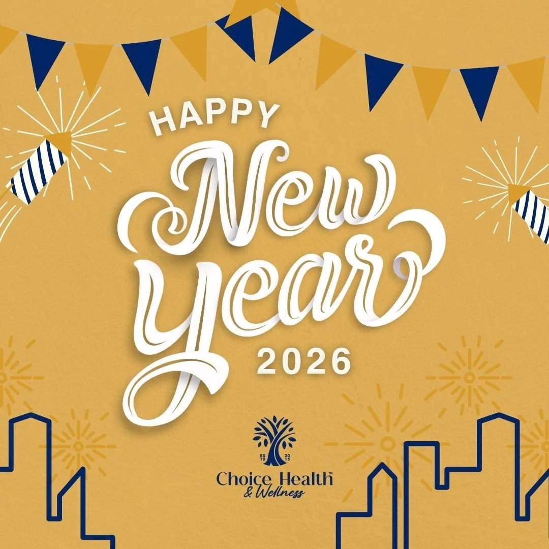✨ Cheers to a fresh start! ✨
Happy New Year from all of us at Choice Health &amp; Wellness &mdash; here&rsquo;s to a year of health, happiness, and new beginnings! 💫

#HappyNewYear #ChoiceHealthAndWellness #NewYearNewYou #WellnessJourney #CheersTo20