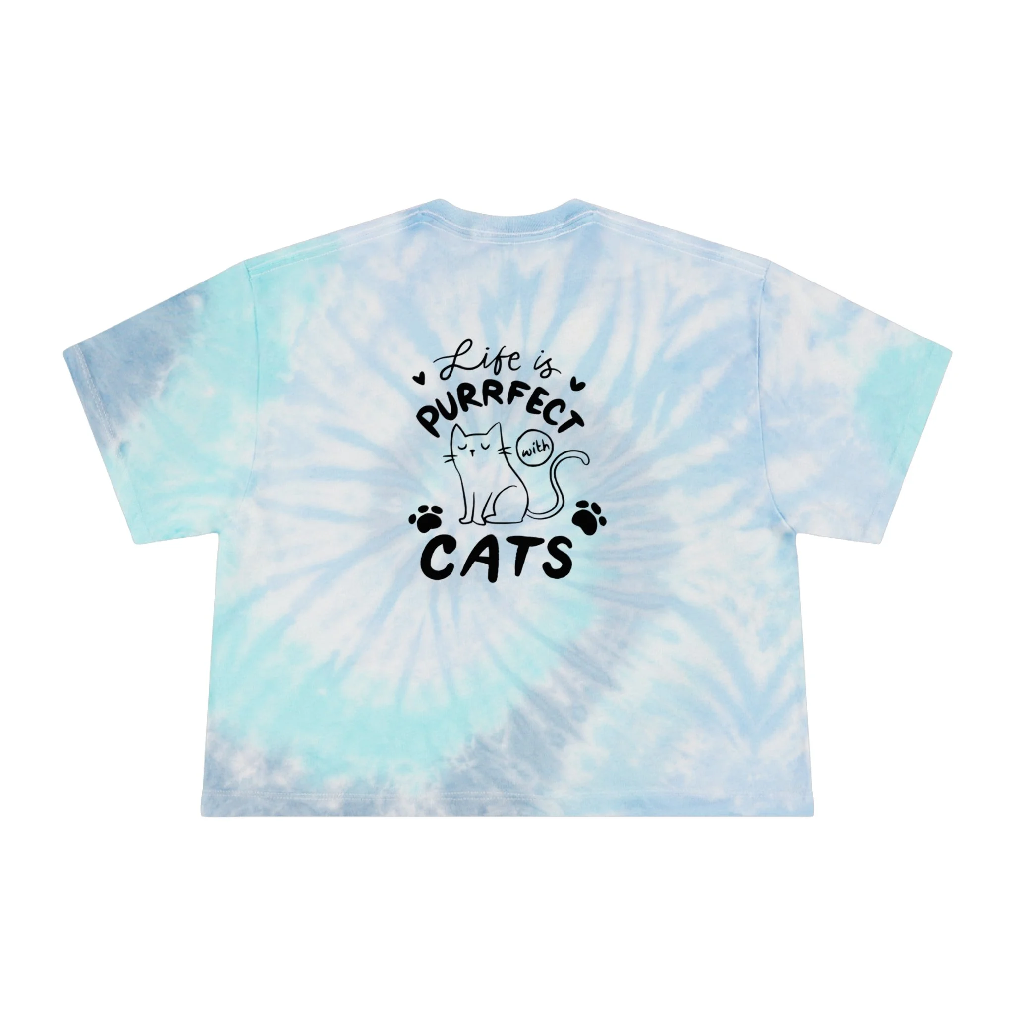 Tie-Dye Crop Tee — Life is Purfect Shirt (Free Shipping)