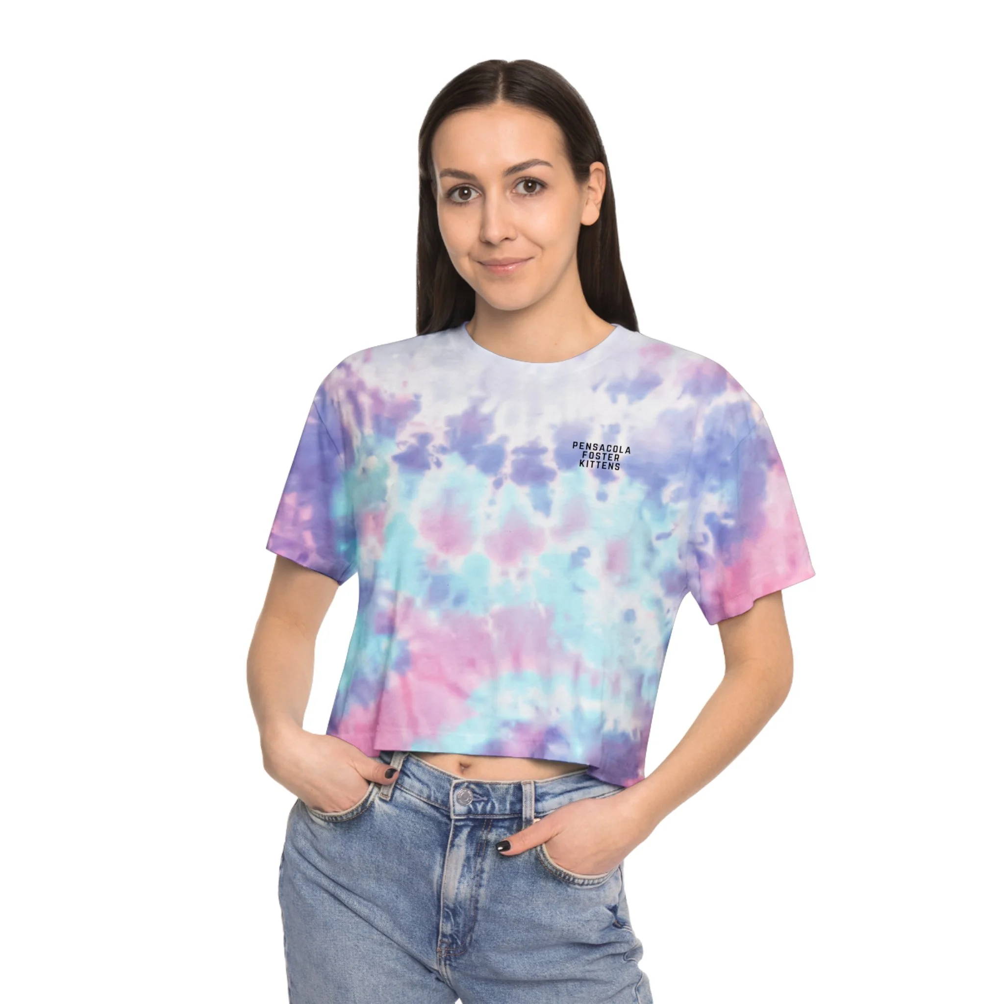 Tie-Dye Crop Tee — Nameowste Shirt (Free Shipping)