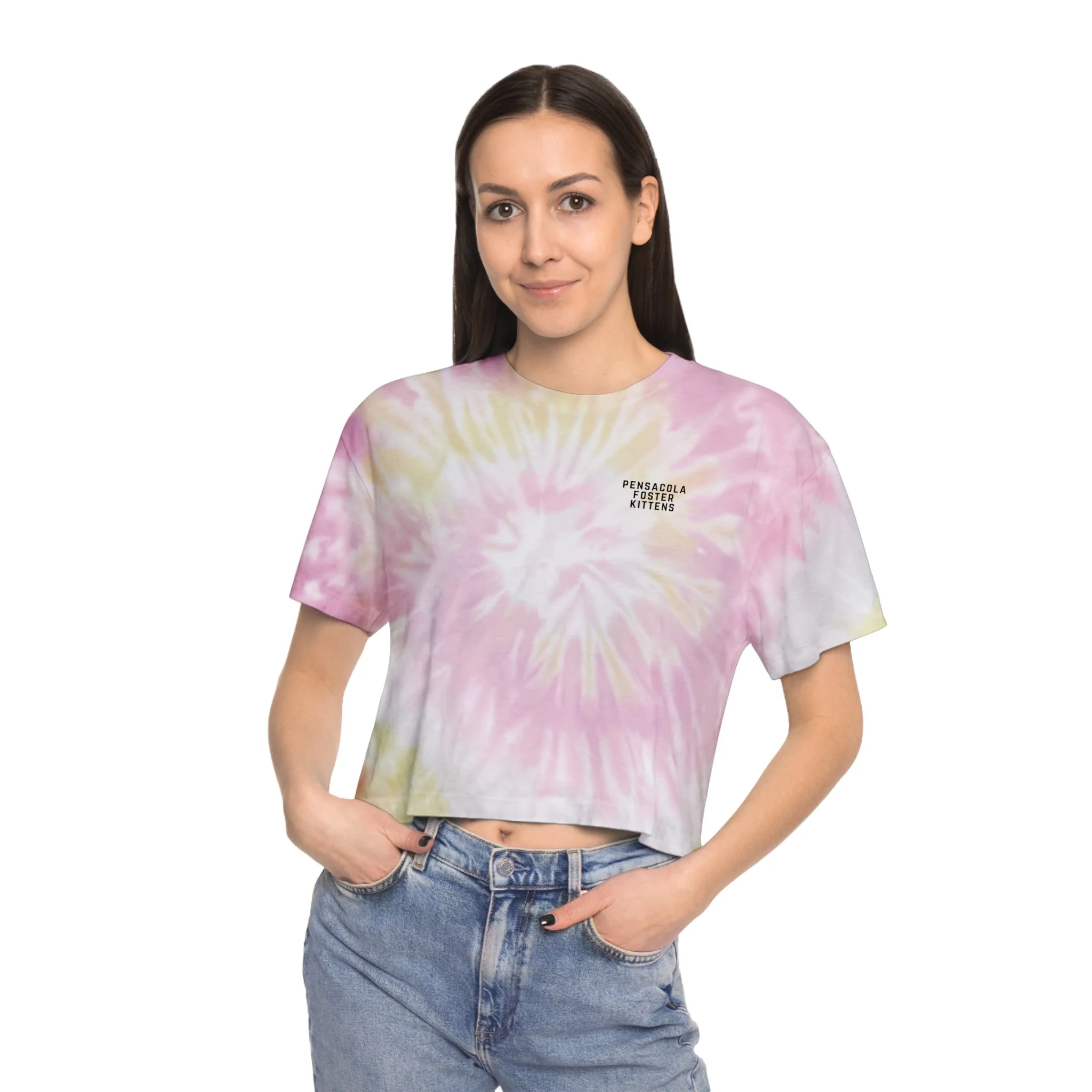 Tie-Dye Crop Tee — Nameowste Shirt (Free Shipping)