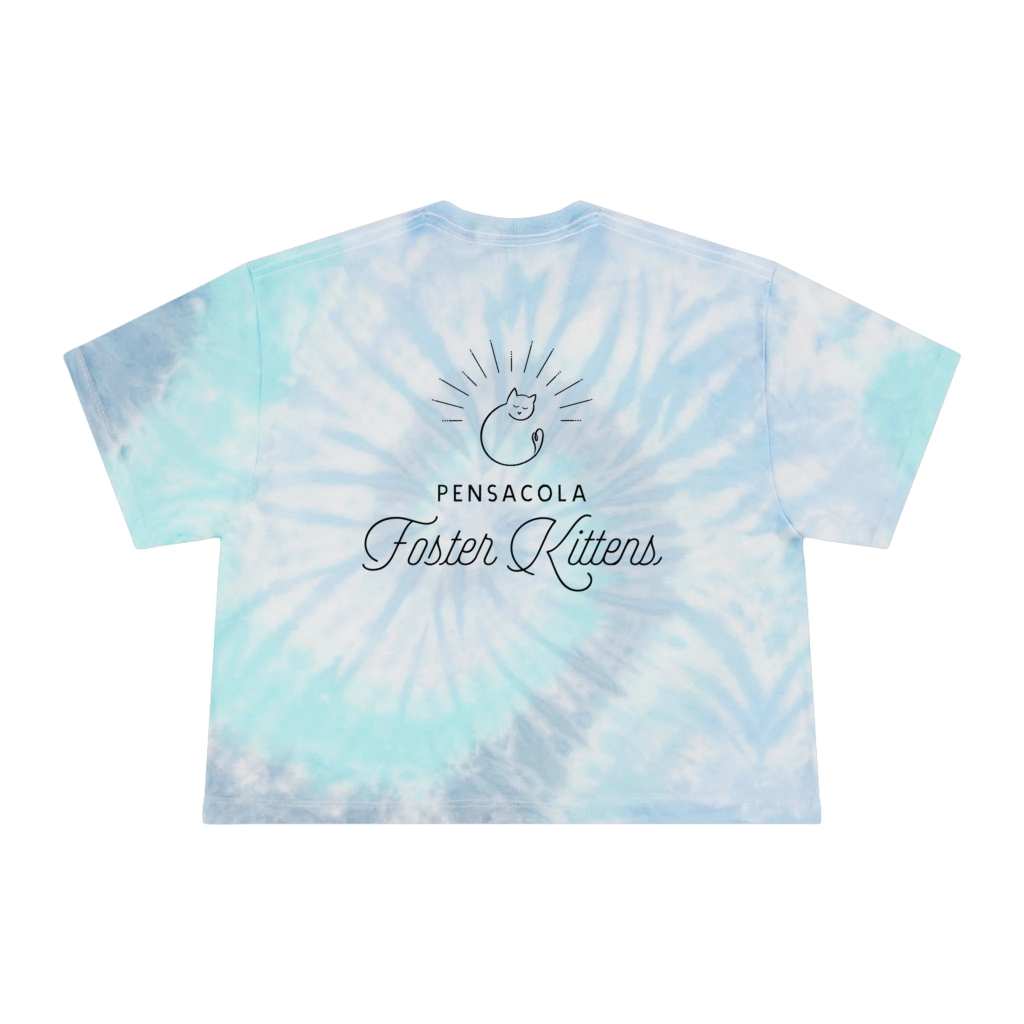 Tie-Dye Crop Tee — Pensacola Foster Kittens Rescue Shirt (Free Shipping)