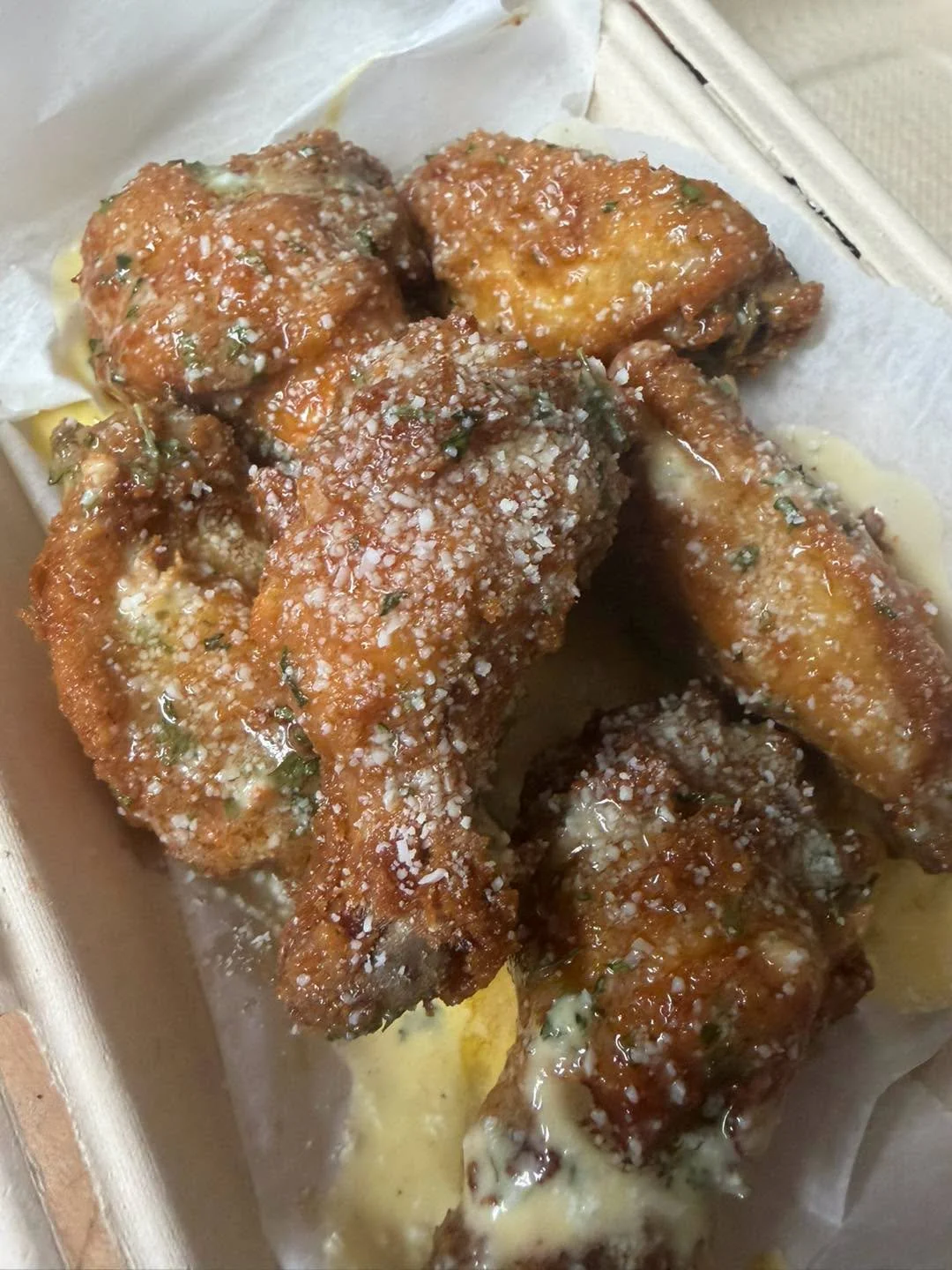 Garlic Butter Wings with Parm