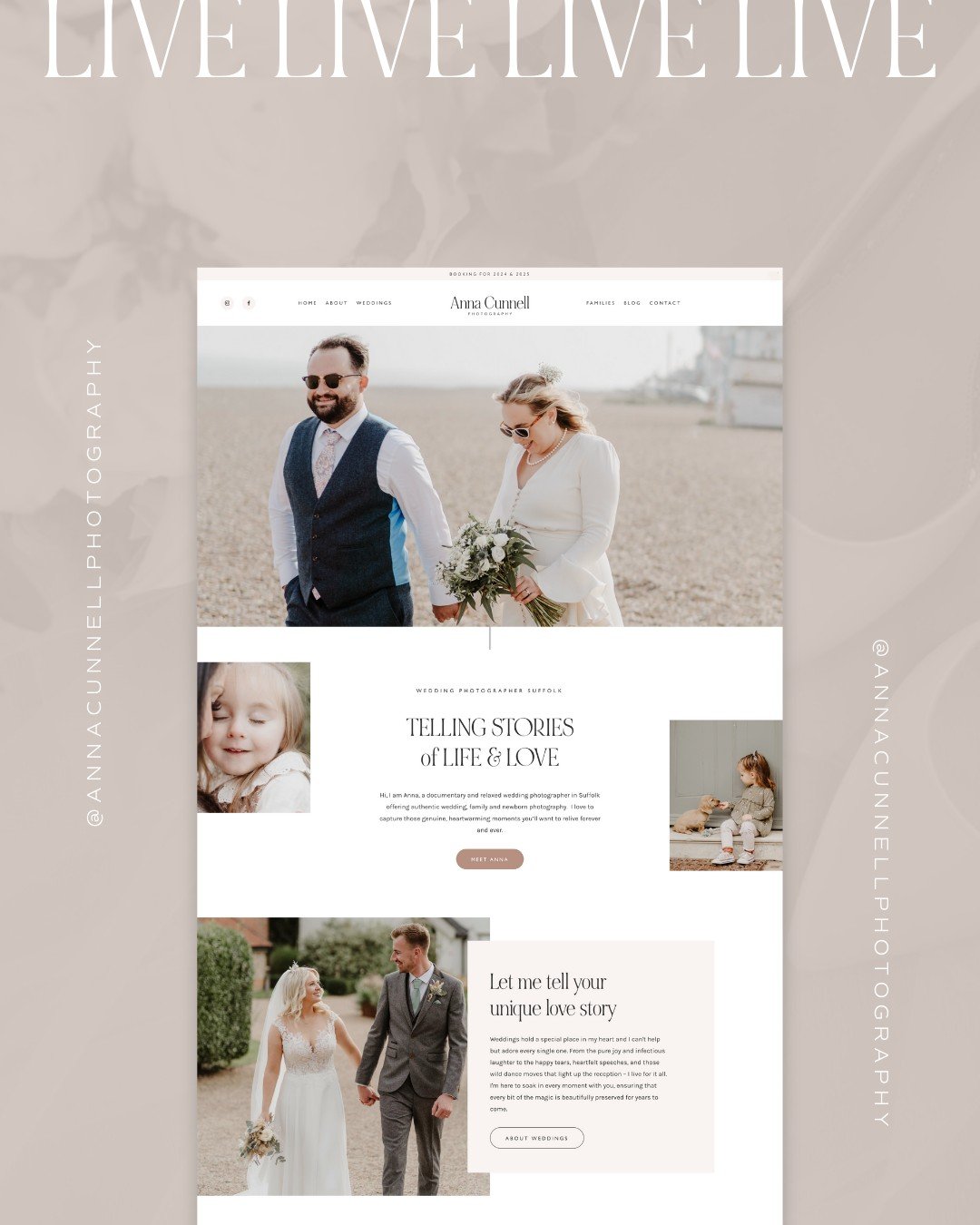 New Website Launch! 🎉

I've been a bit quiet around here on Insta, but for an exciting reason &ndash; I've been hard at work on some amazing client projects! 🌟 

Just launched is a brand new website for the incredibly talented Anna Cunnell, a fabul