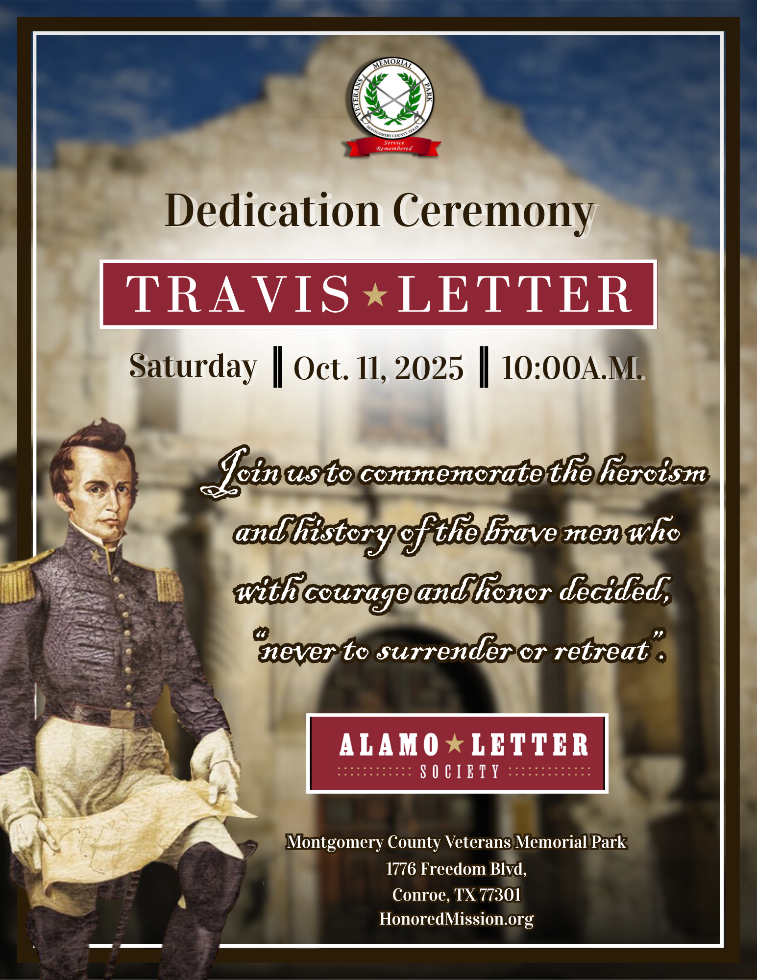 Travis Letter Dedication Ceremony
