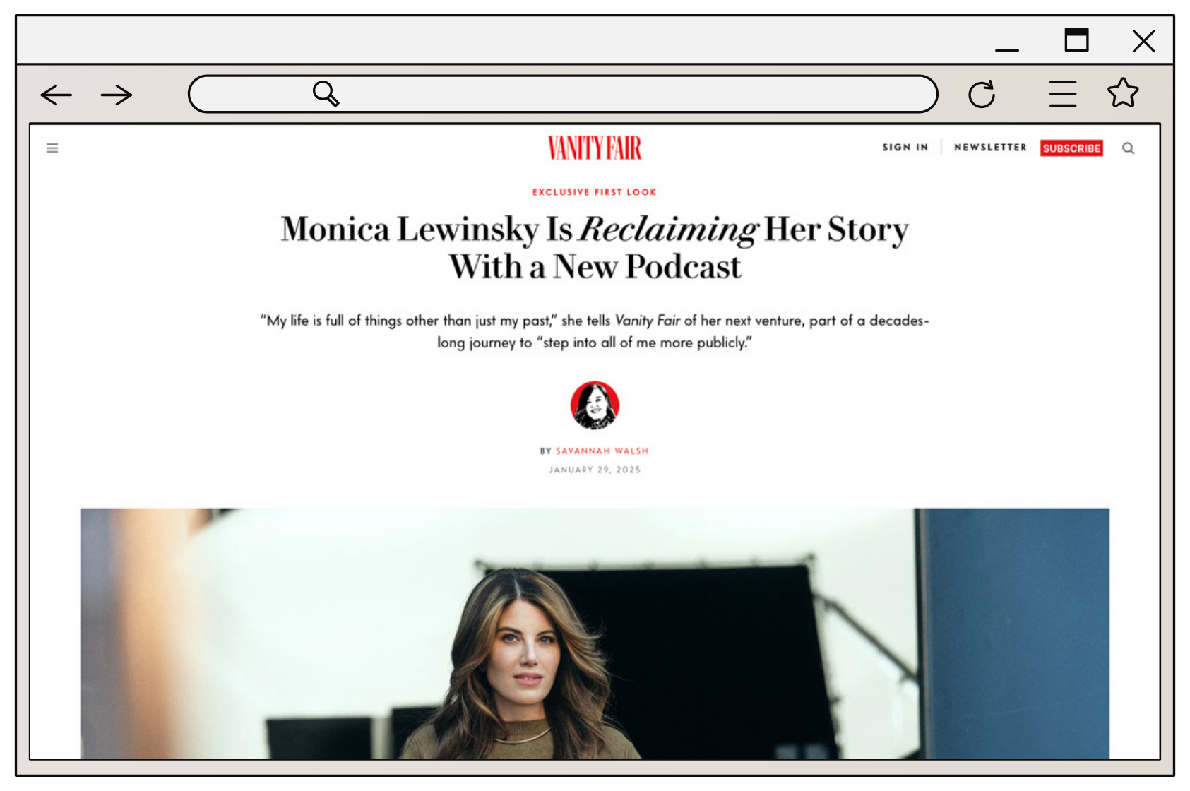 CE Press - Monica Lewinsky Reclaiming Podcast - Vanity Fair