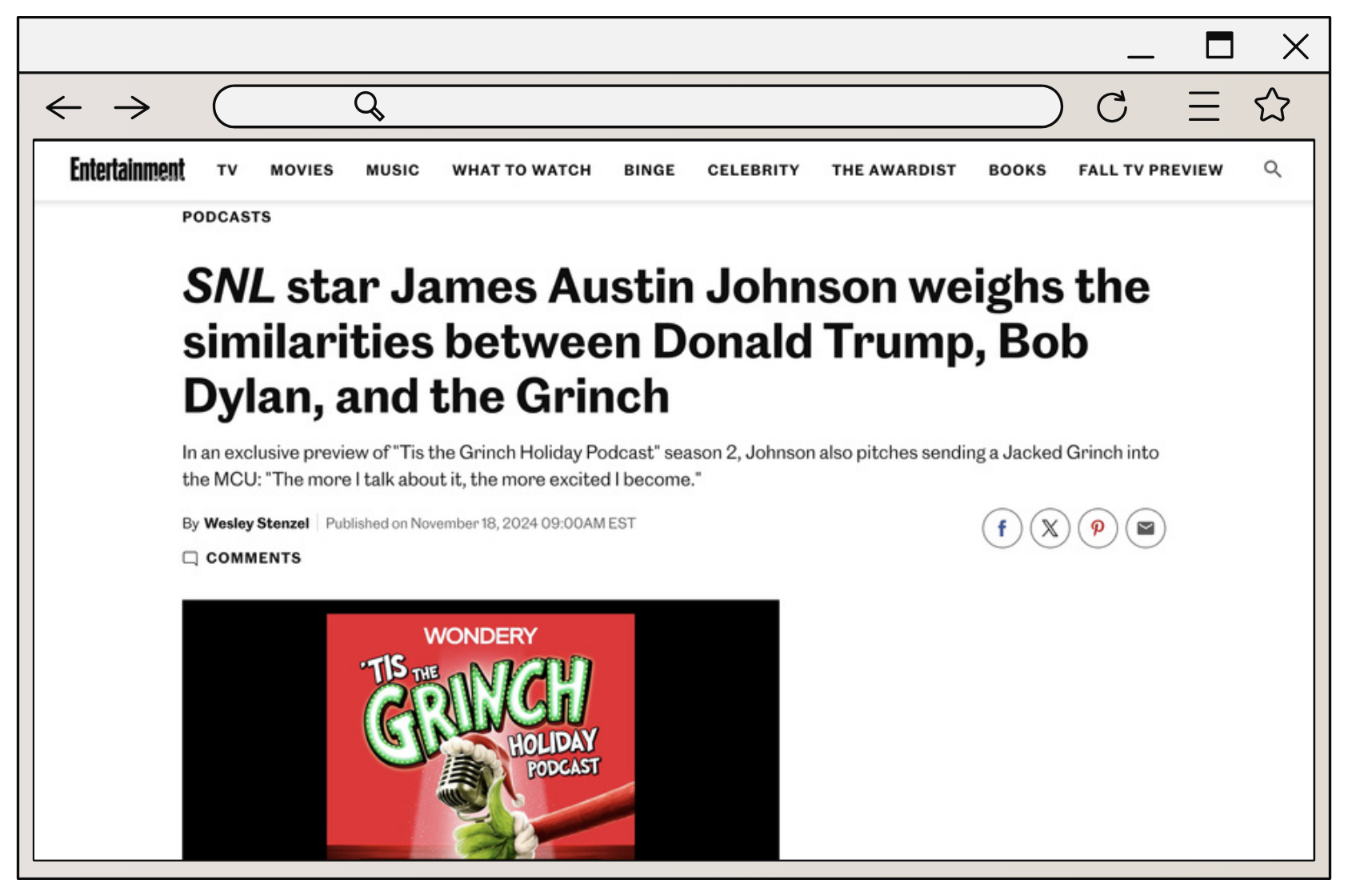 CE Press - Grinch Podcast - Entertainment Weekly
