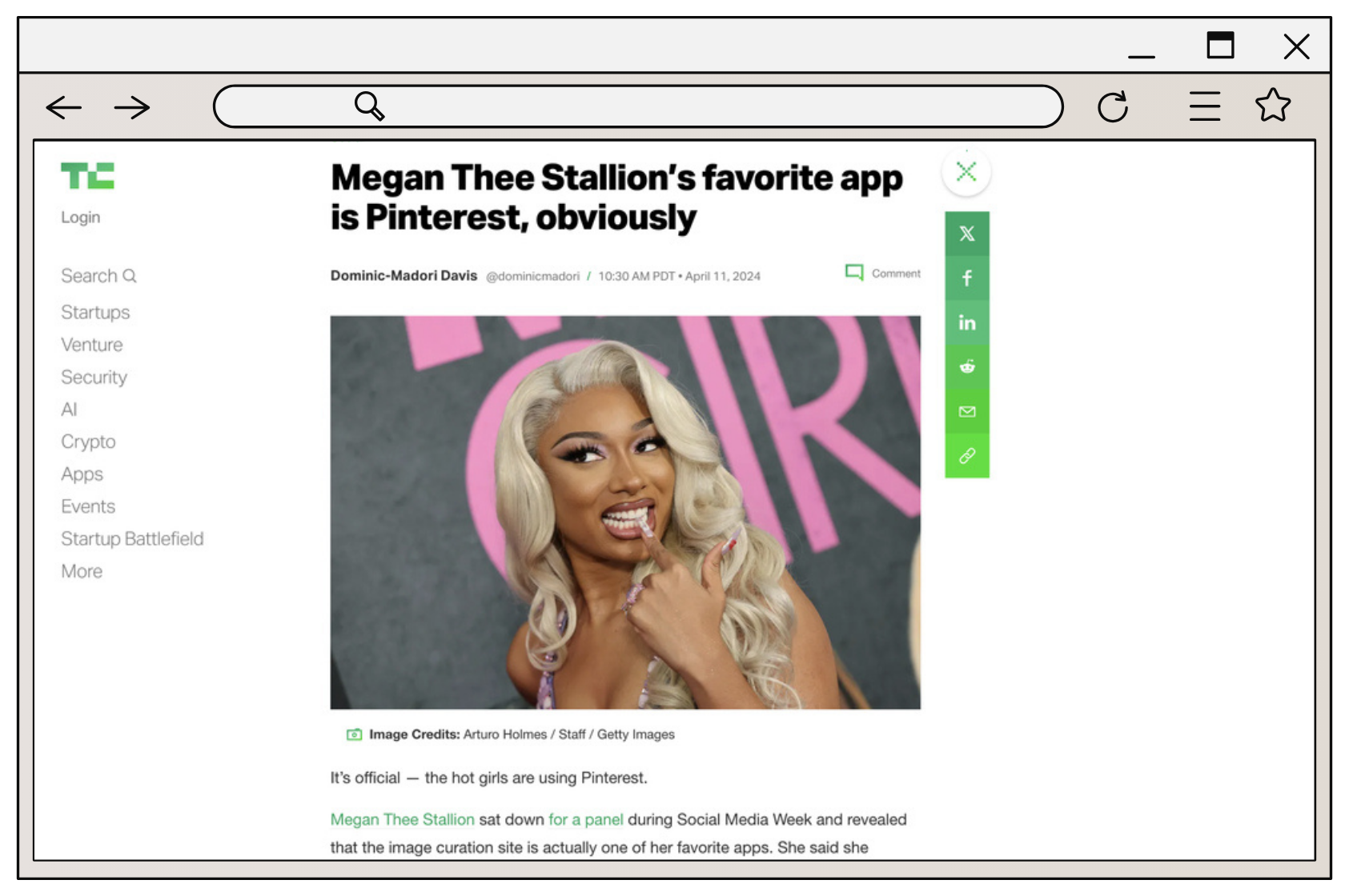 CE Press - Megan Thee Stallion + Pinterest - Tech Crunch