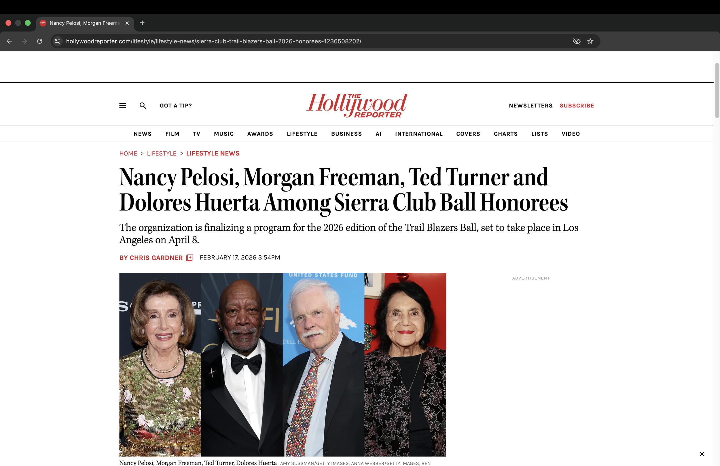 Cultivated Entertainment - Sierra Club Ball - Hollywood Reporter 
