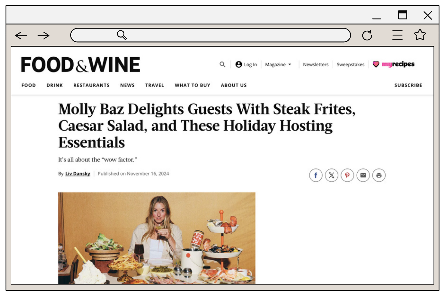 CE Press - Molly Baz + Pinterest - Food & Wine