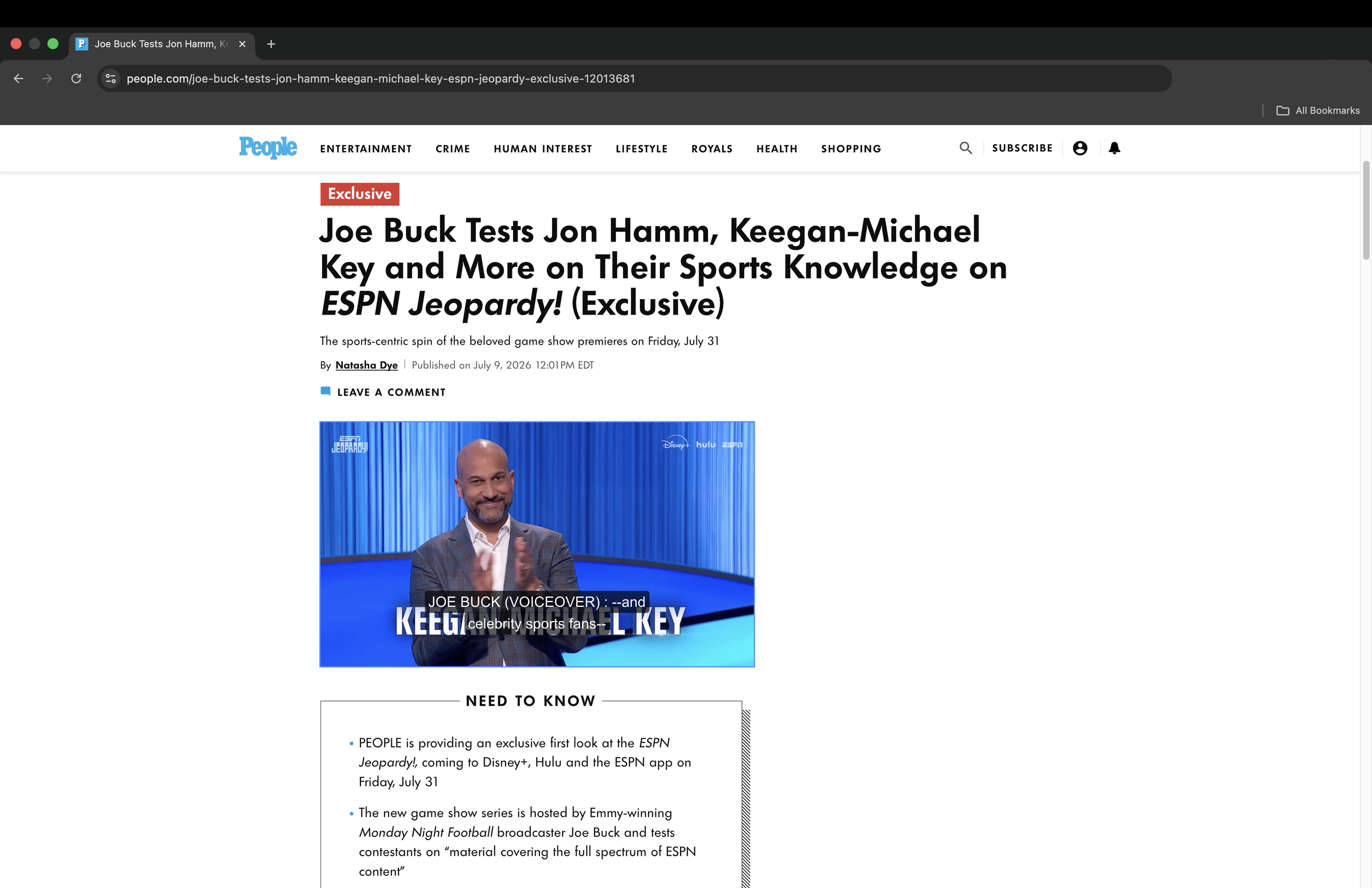 Cultivated Entertainment - People - ESPN Jeopardy - Jon Hamm