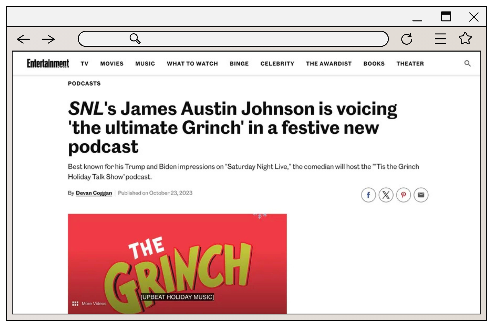 CE Press - Grinch Podcast - Entertainment Weekly 