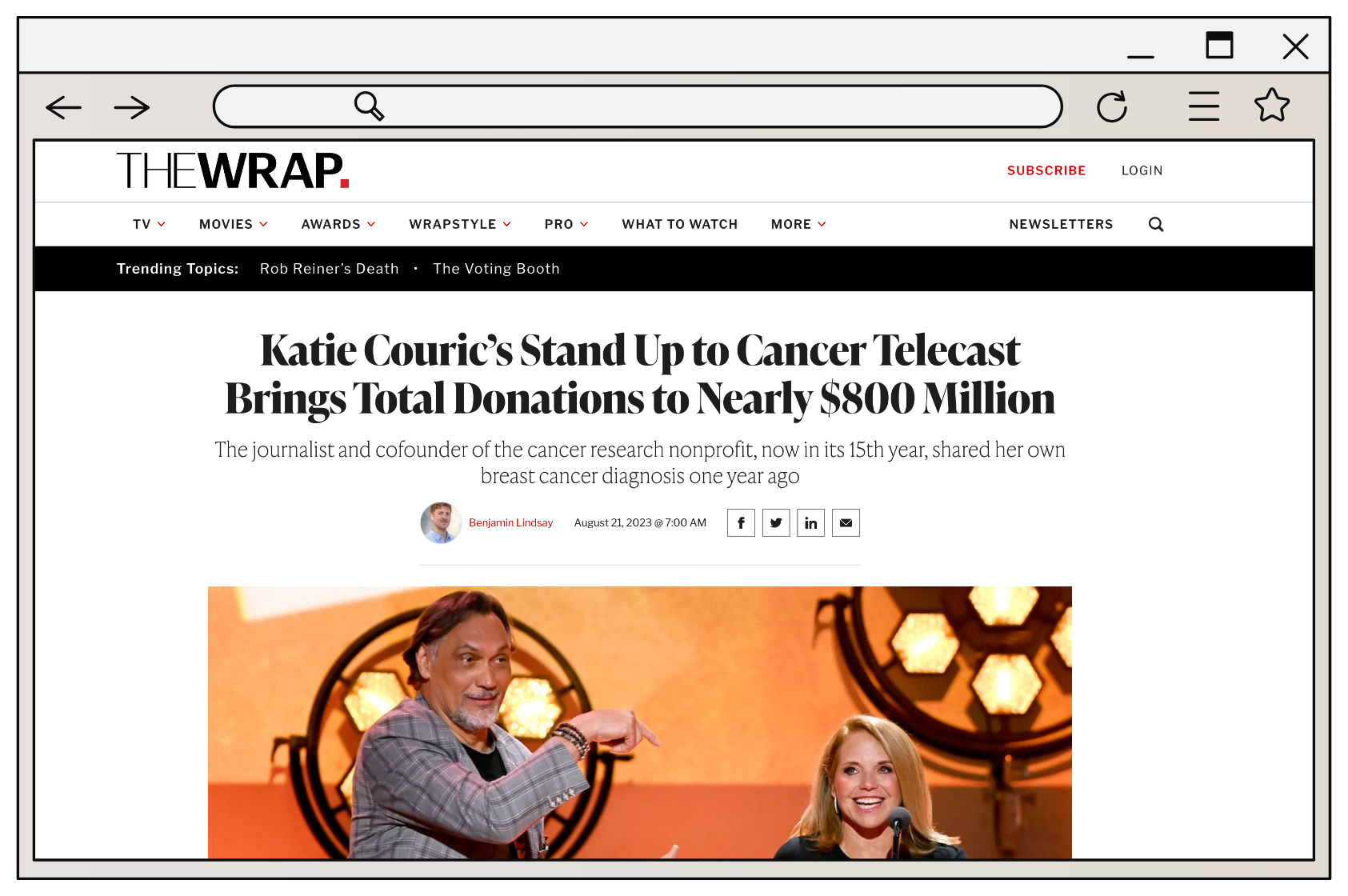 CE Press - Stand Up to Cancer Telecast - The Wrap
