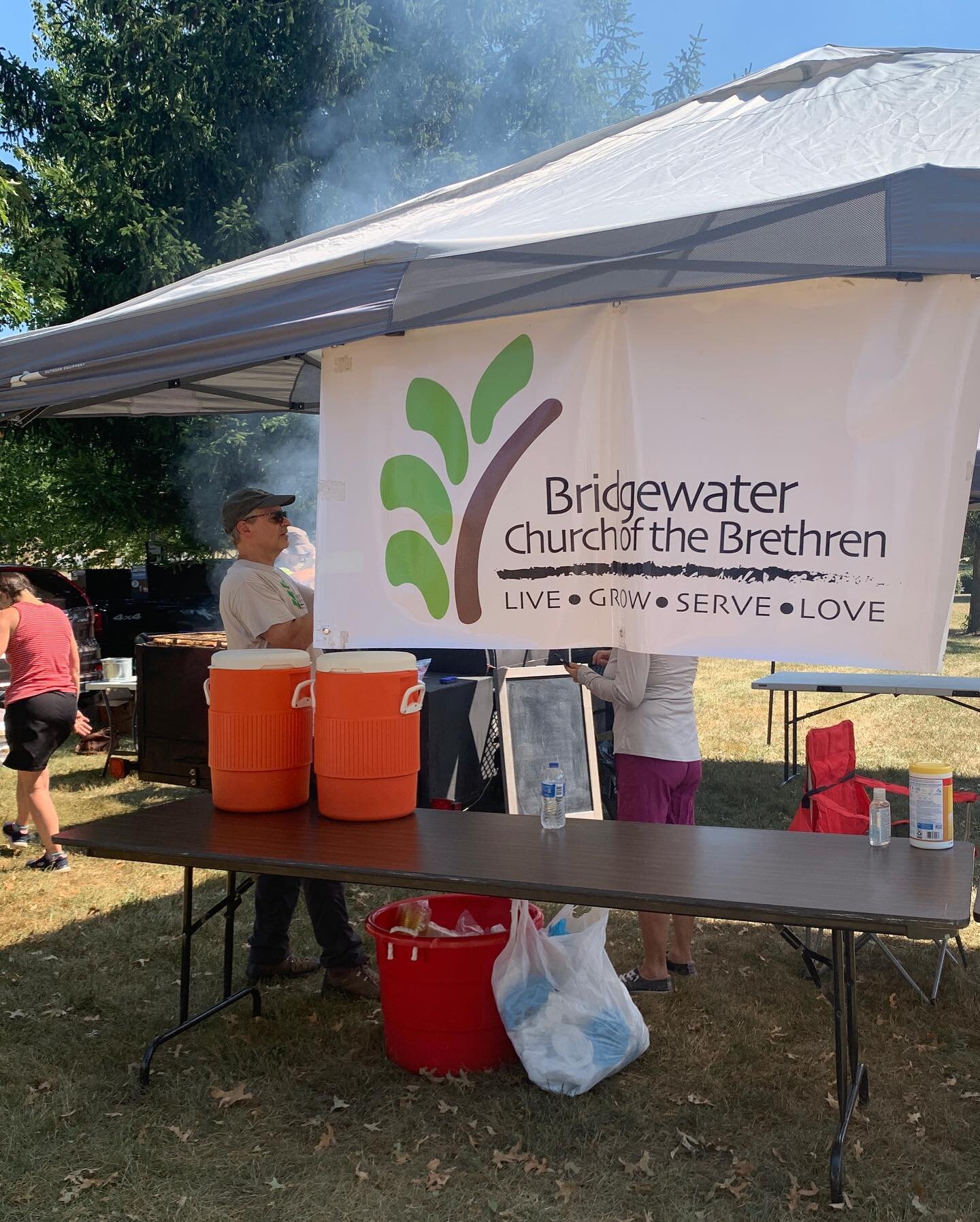 Happening right now! 3pm to whenever we sell out. BBQ Chicken at the Summers End Event at Oakdale Park. All proceeds will go toward renovations of the Refugee House. 🥰