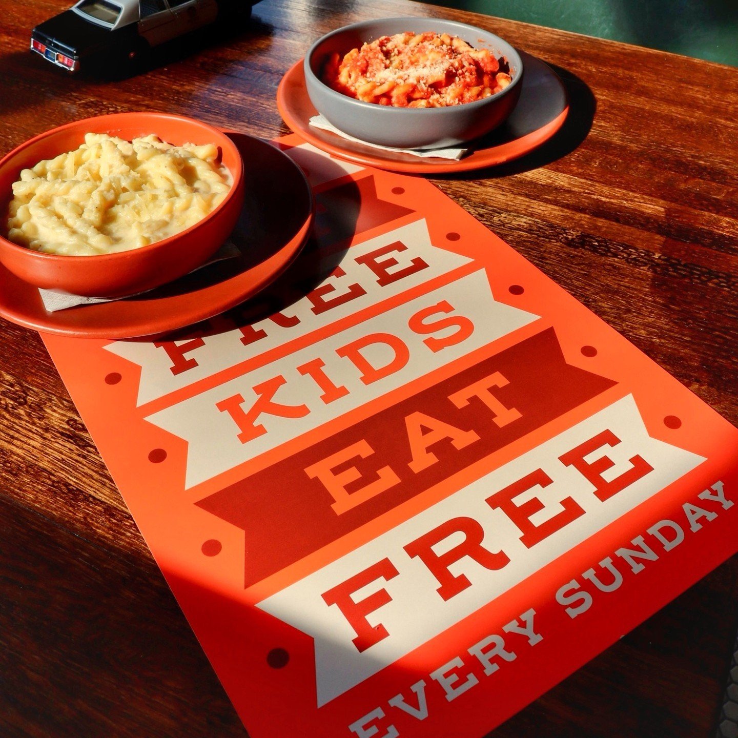 Soak up every last bit of the weekend and make it a family fun day! 

Kids eat free (with adult purchase) every Sunday 🙌

Our kid menu includes favorites such as: Fried chicken, mac &amp; cheese, cheese pizza &amp; pasta with meat sauce or tomato sa