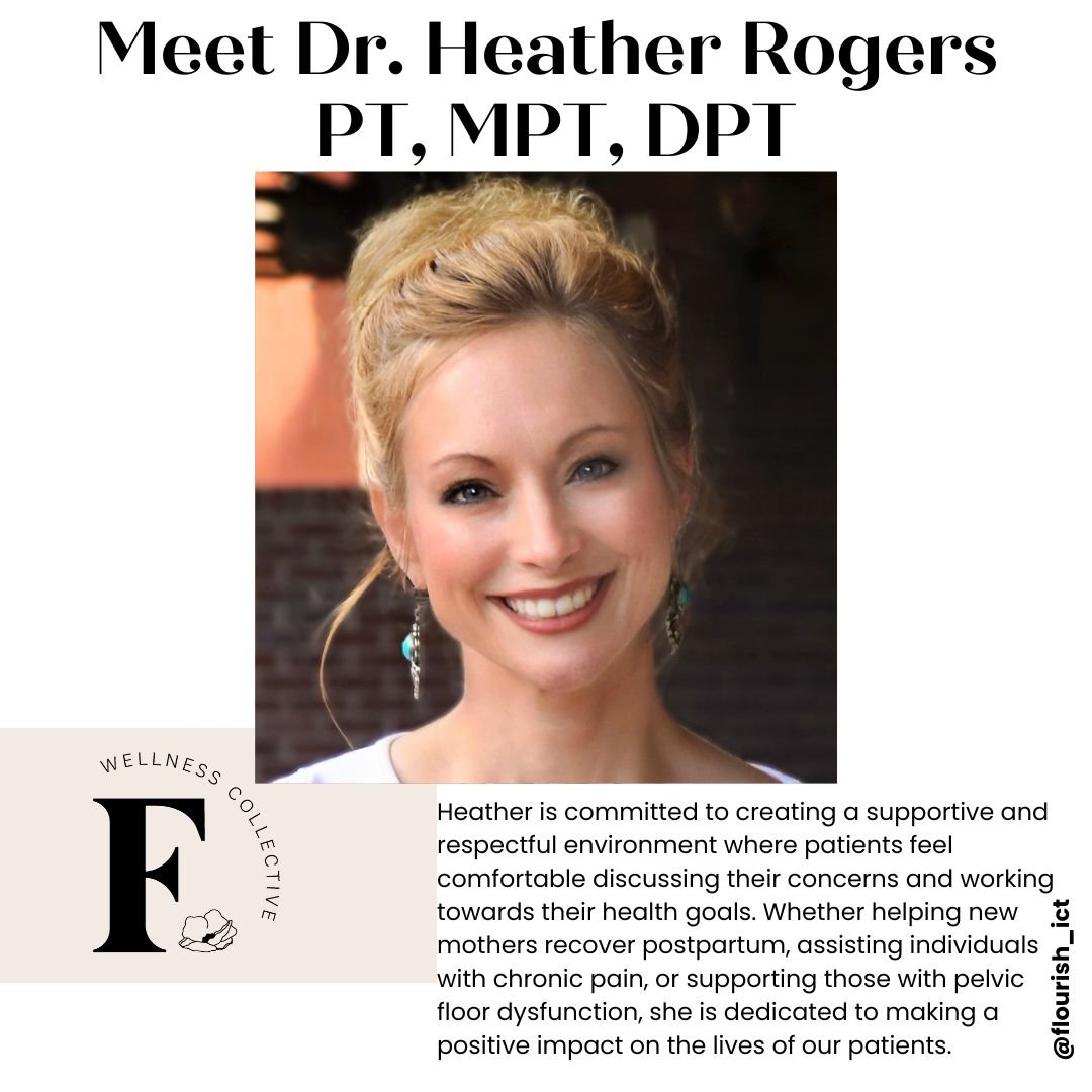 The announcement you have all been waiting for: 

🎉 We're thrilled to introduce the newest member of our Flourish Wellness family, Dr. Heather Rodgers, PT, MPT, DPT! 🎉

✨Heather is a dedicated and compassionate pelvic floor therapist with extensive