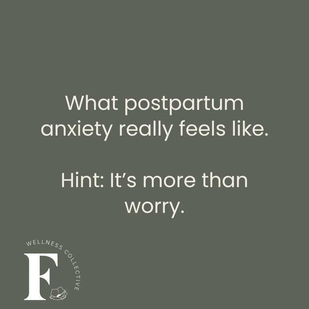 It&rsquo;s not just &ldquo;new mom worry.&rdquo; Postpartum anxiety can look like: racing thoughts, needing constant reassurance, physical tension, intrusive &ldquo;what if&rdquo; fears. If this feels familiar, you&rsquo;re not alone&mdash;and treatm